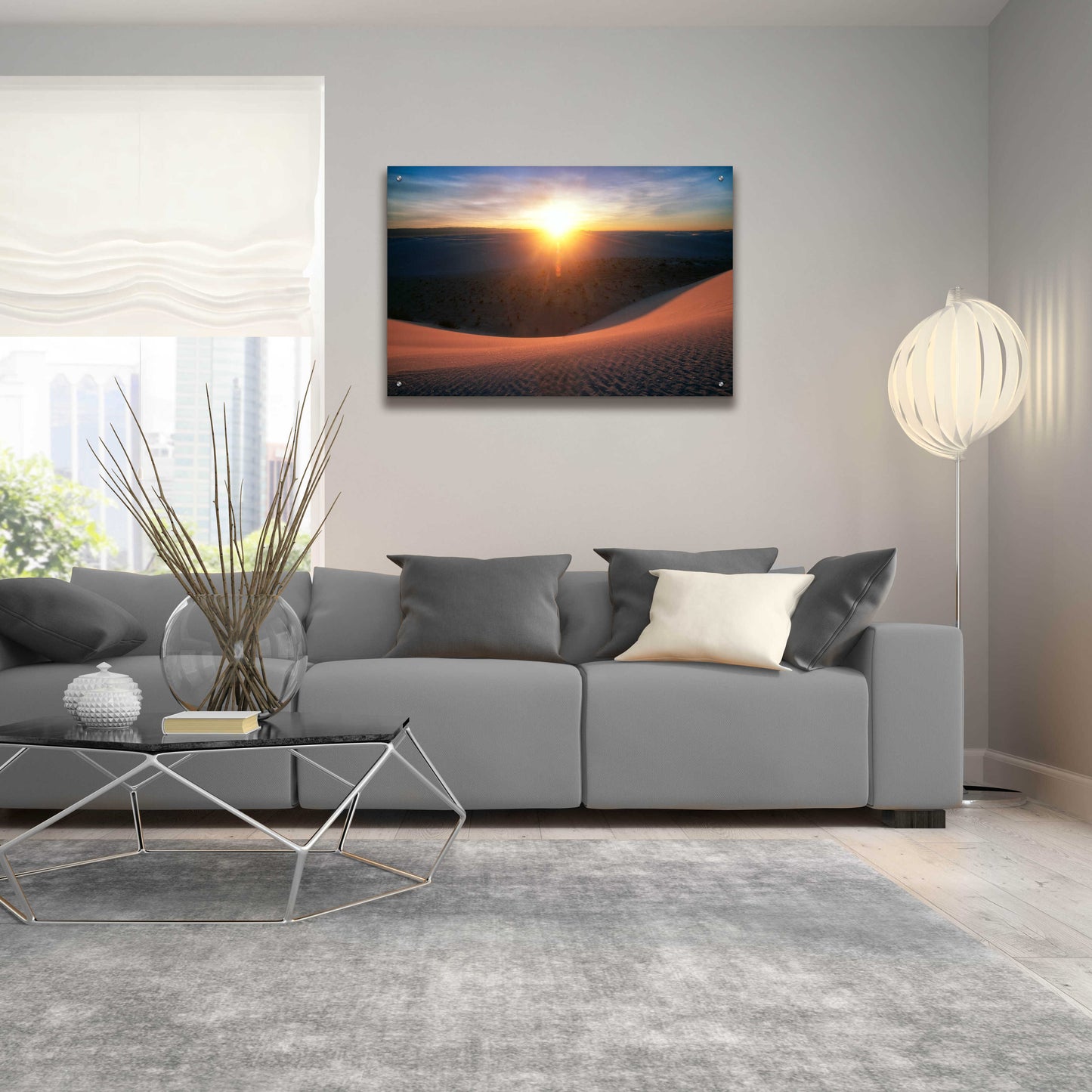 Epic Art 'Curved Dune Spot Removed' by Thomas Haney, Acrylic Glass Wall Art,36x24