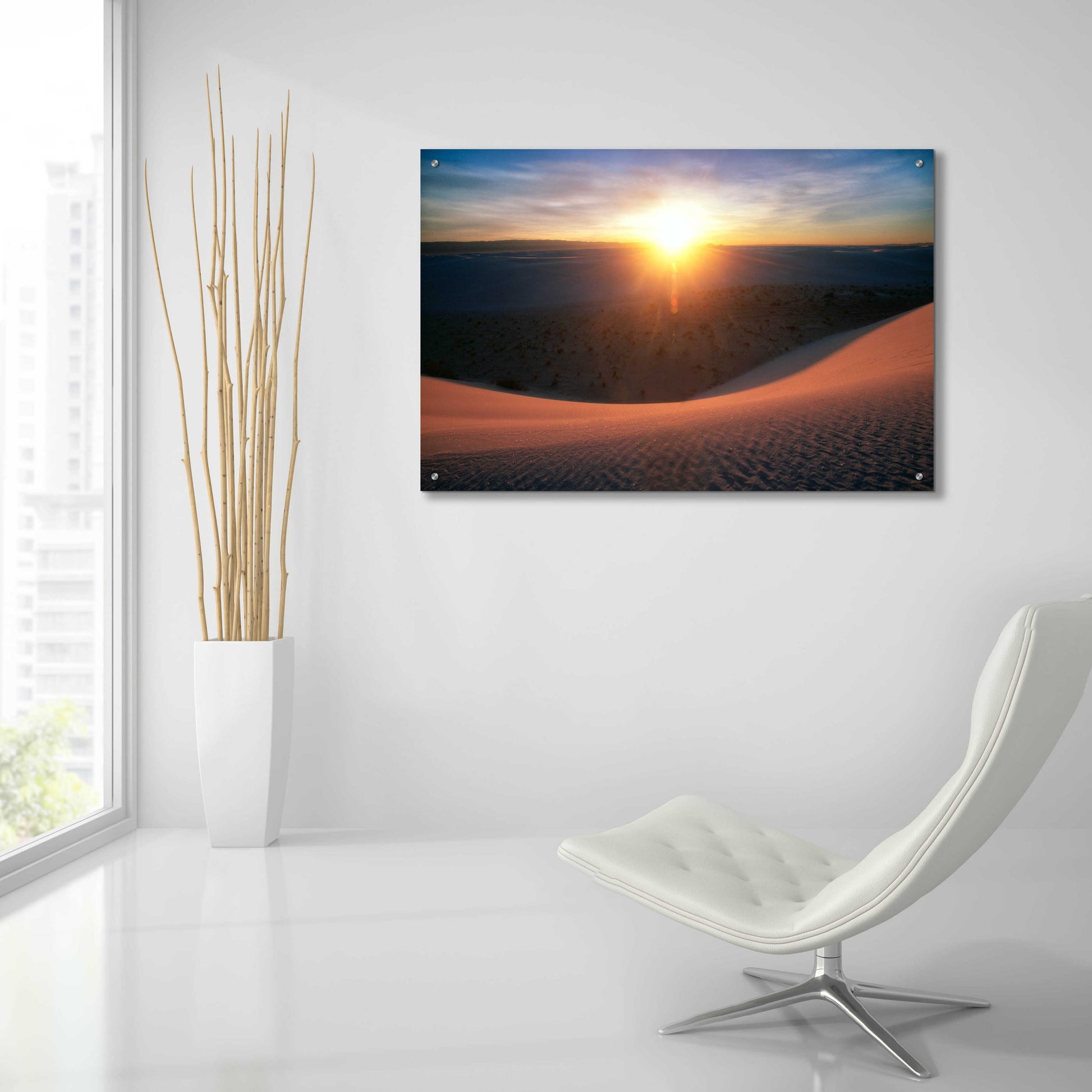 Epic Art 'Curved Dune Spot Removed' by Thomas Haney, Acrylic Glass Wall Art,36x24