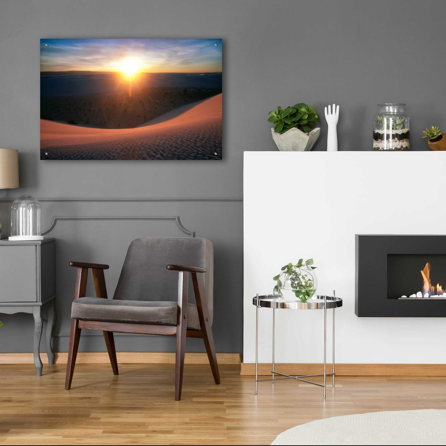 Epic Art 'Curved Dune Spot Removed' by Thomas Haney, Acrylic Glass Wall Art,36x24