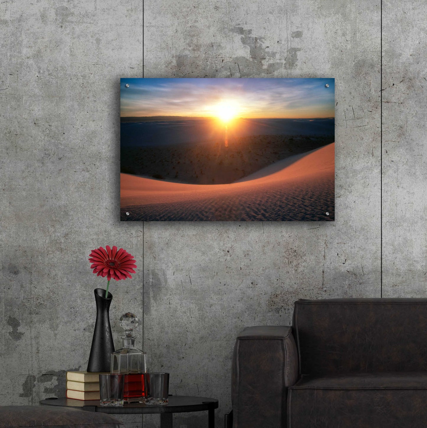 Epic Art 'Curved Dune Spot Removed' by Thomas Haney, Acrylic Glass Wall Art,36x24