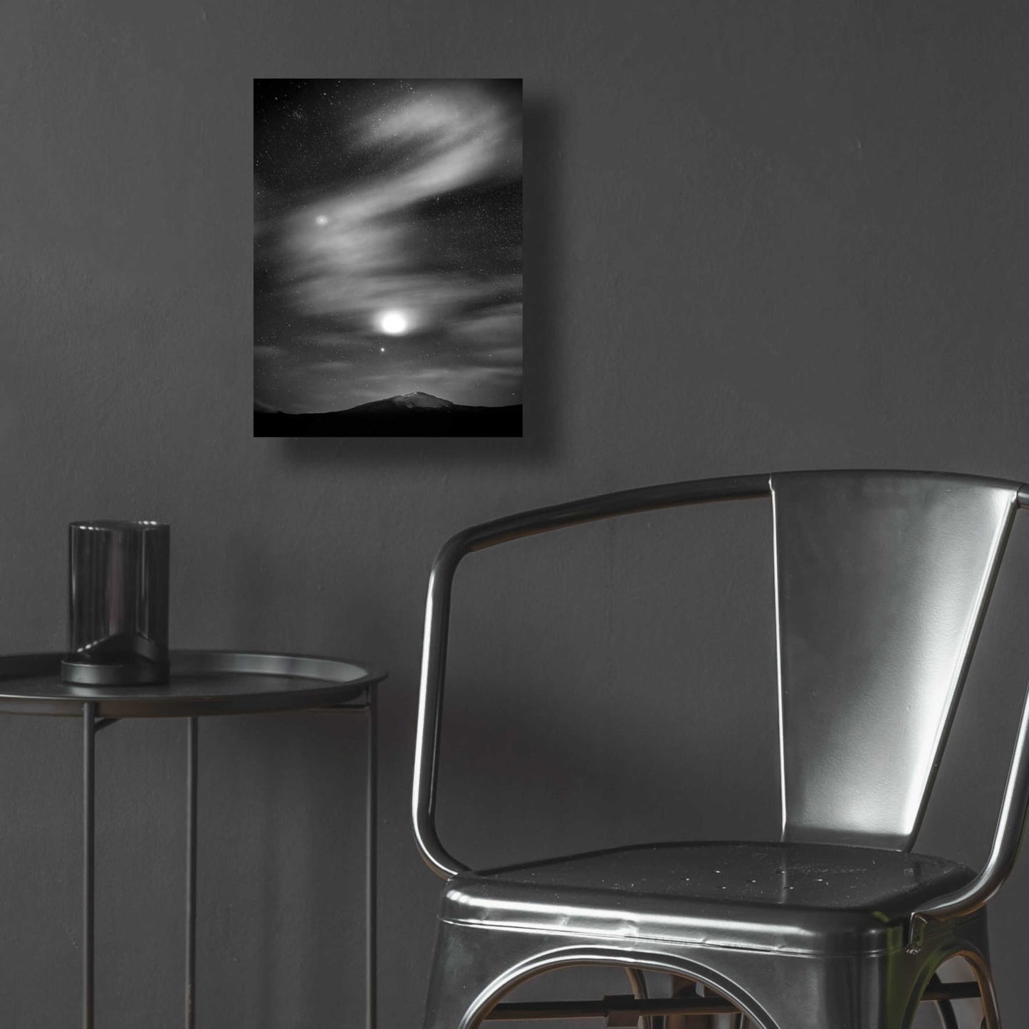 Epic Art 'Diamond Lake Moon Streak B&W' by Thomas Haney, Acrylic Glass Wall Art,12x16