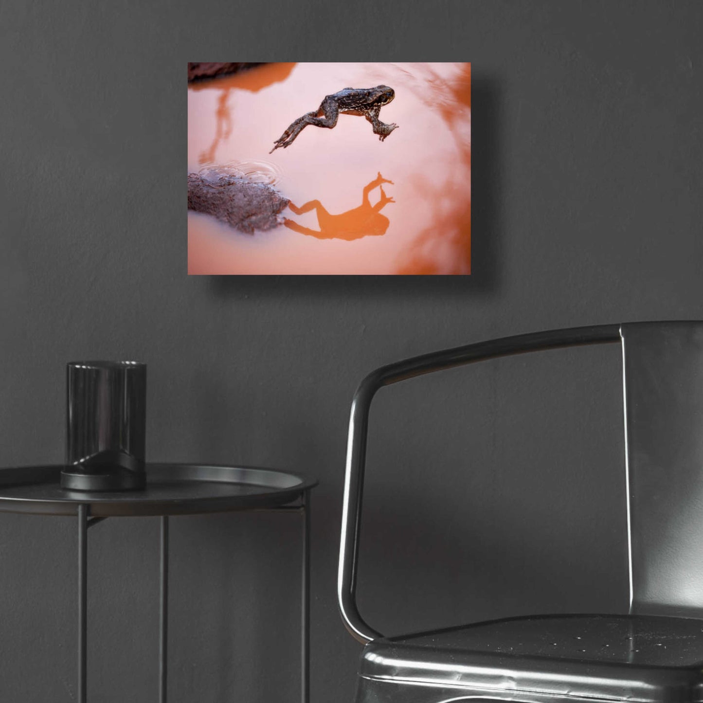 Epic Art 'Frog Jump 3' by Thomas Haney, Acrylic Glass Wall Art,16x12