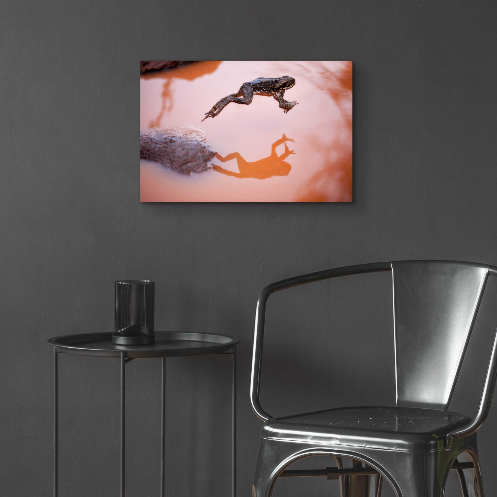 Epic Art 'Frog Jump 3' by Thomas Haney, Acrylic Glass Wall Art,24x16