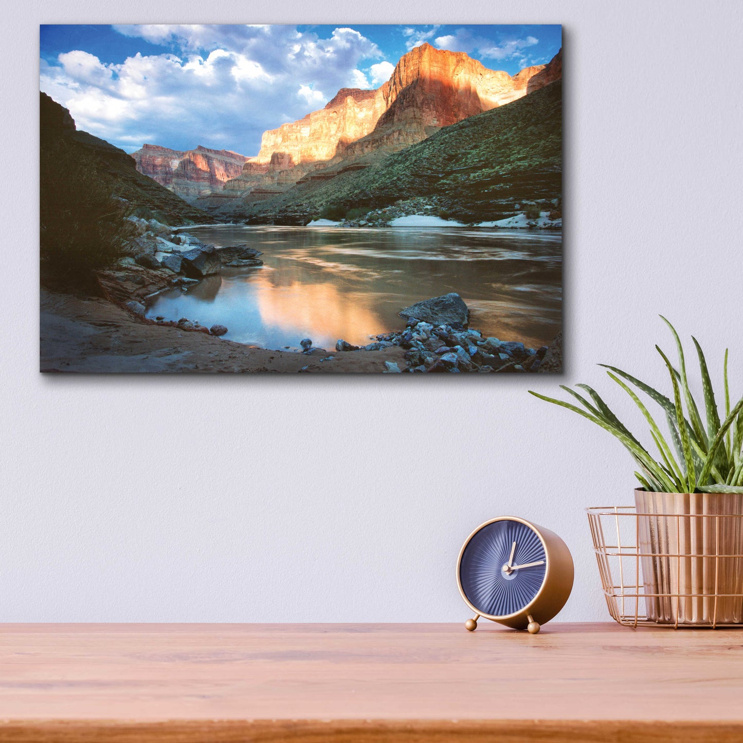 Epic Art 'Grand Canyon River' by Thomas Haney, Acrylic Glass Wall Art,16x12