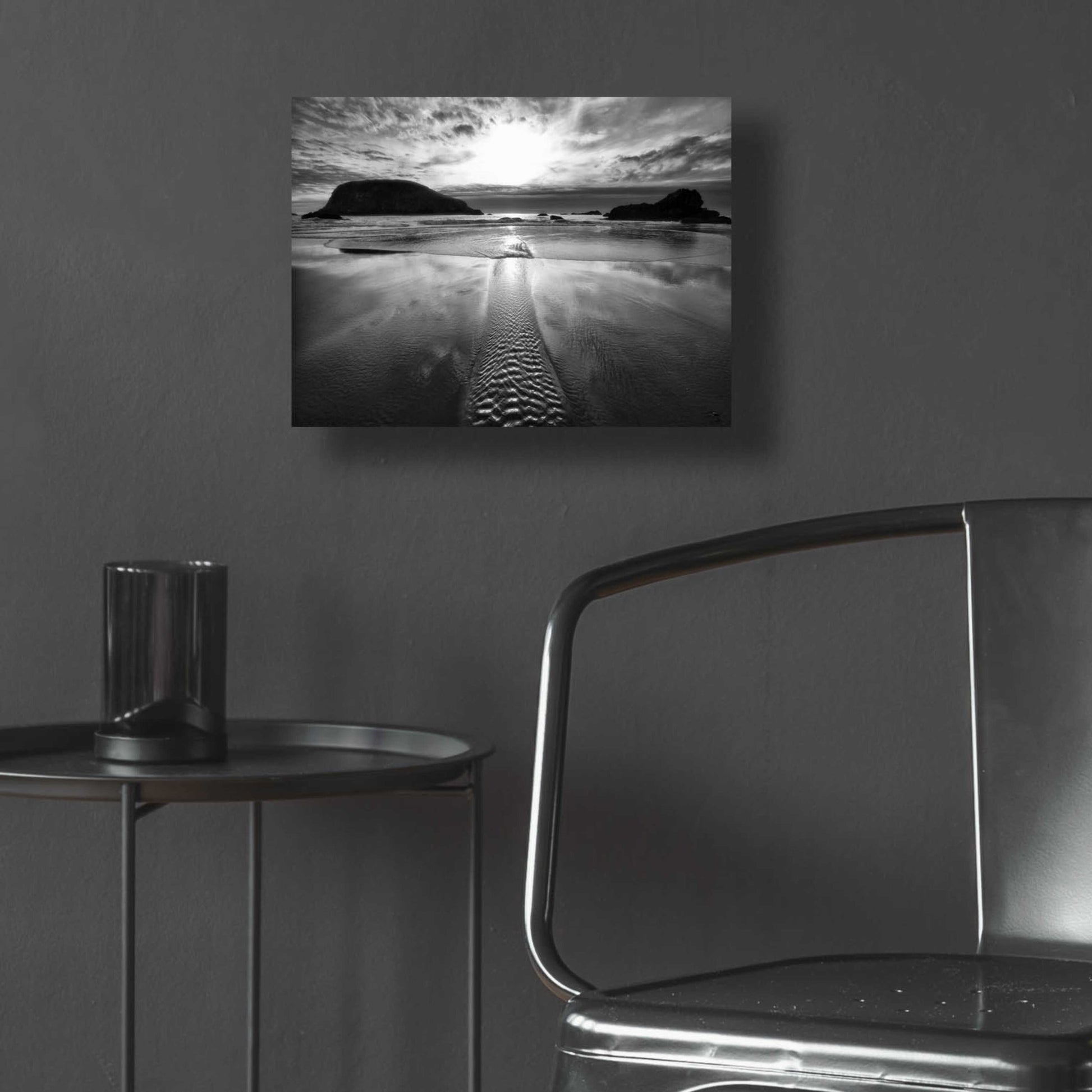 Epic Art 'Harris Stream 1 B&W' by Thomas Haney, Acrylic Glass Wall Art,16x12