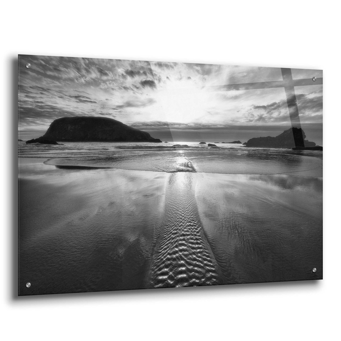 Epic Art 'Harris Stream 1 B&W' by Thomas Haney, Acrylic Glass Wall Art,36x24