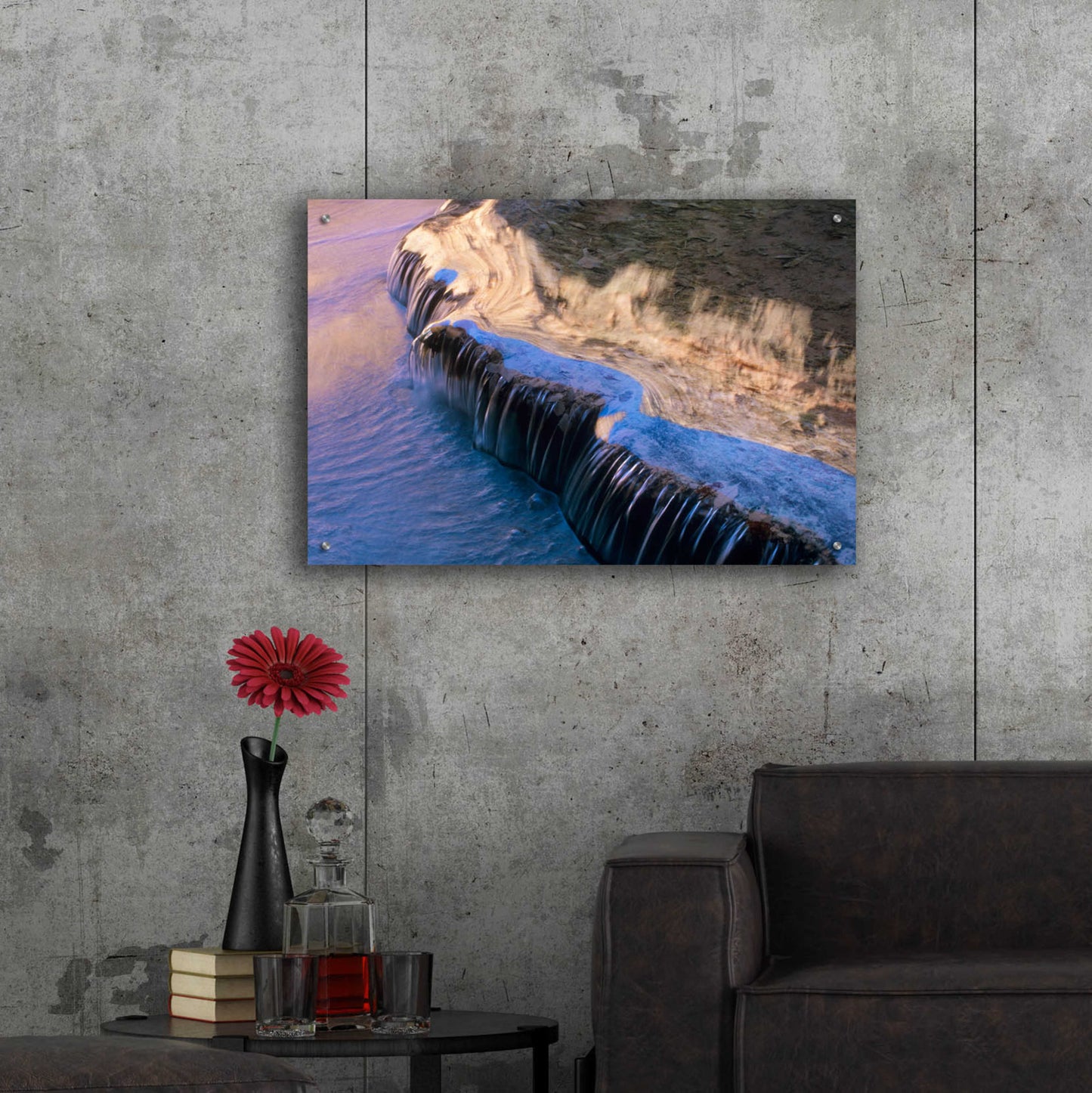 Epic Art 'Havasu Waterfall' by Thomas Haney, Acrylic Glass Wall Art,36x24