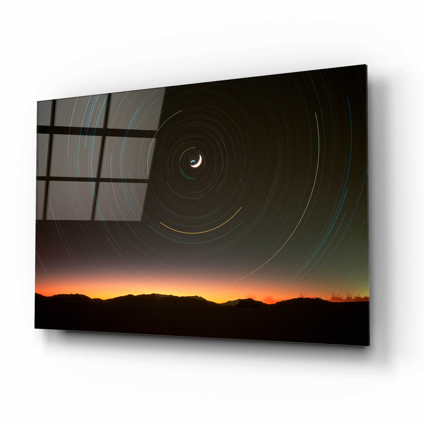 Epic Art 'Moon North Star' by Thomas Haney, Acrylic Glass Wall Art,16x12