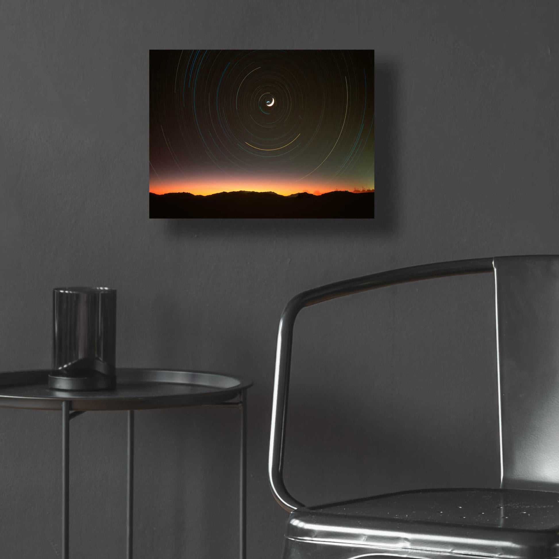 Epic Art 'Moon North Star' by Thomas Haney, Acrylic Glass Wall Art,16x12