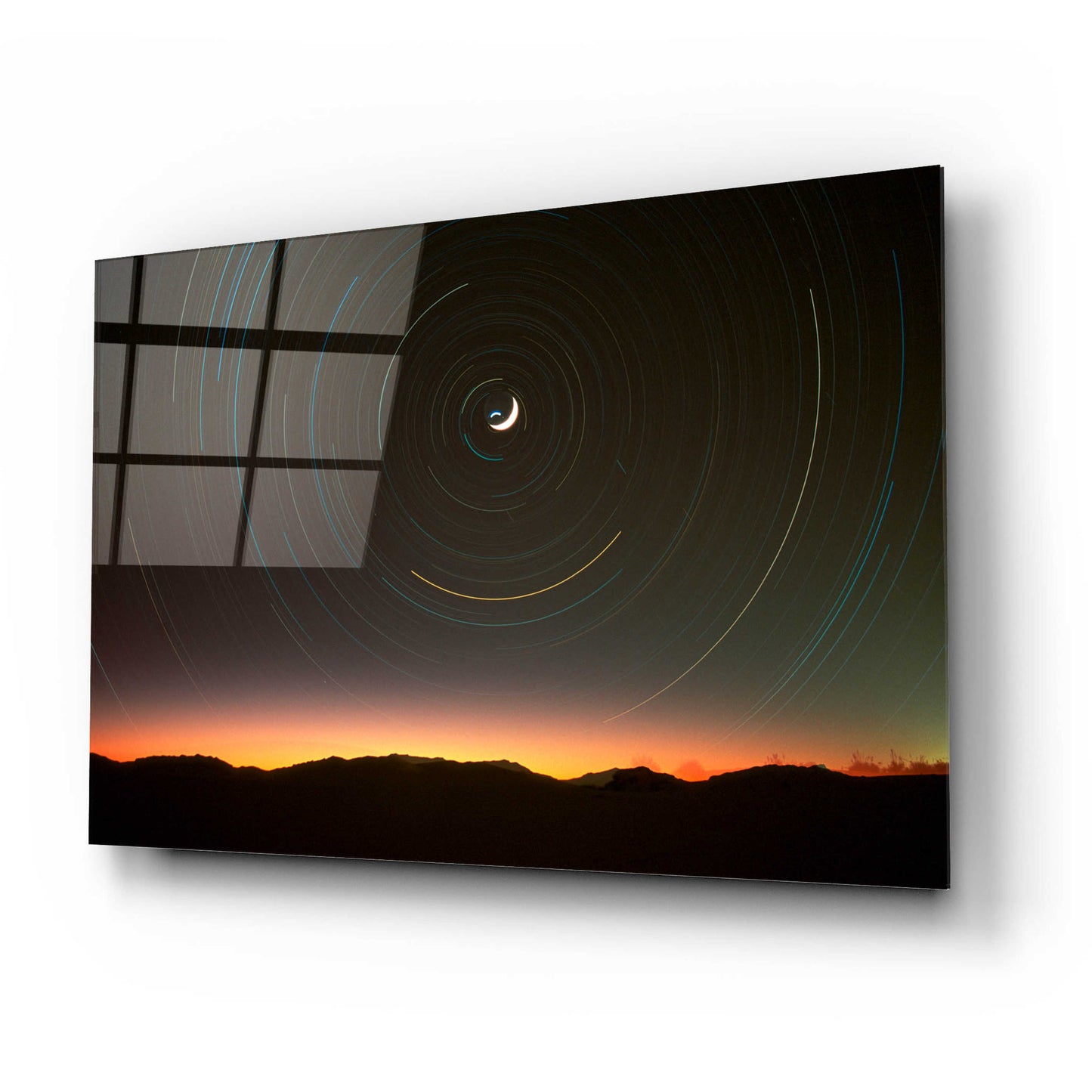 Epic Art 'Moon North Star' by Thomas Haney, Acrylic Glass Wall Art,24x16