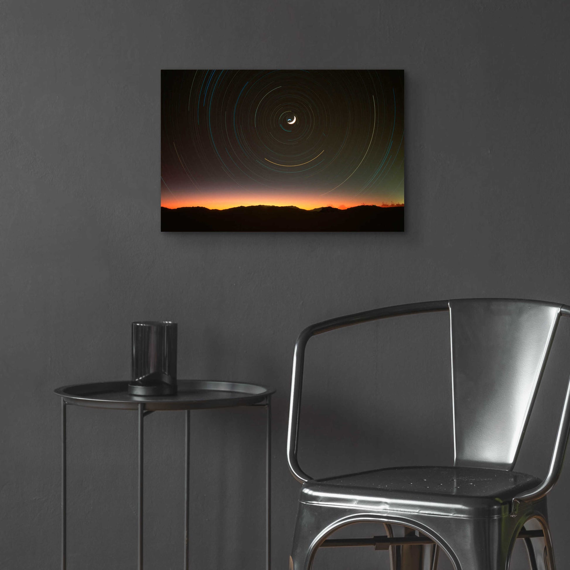 Epic Art 'Moon North Star' by Thomas Haney, Acrylic Glass Wall Art,24x16