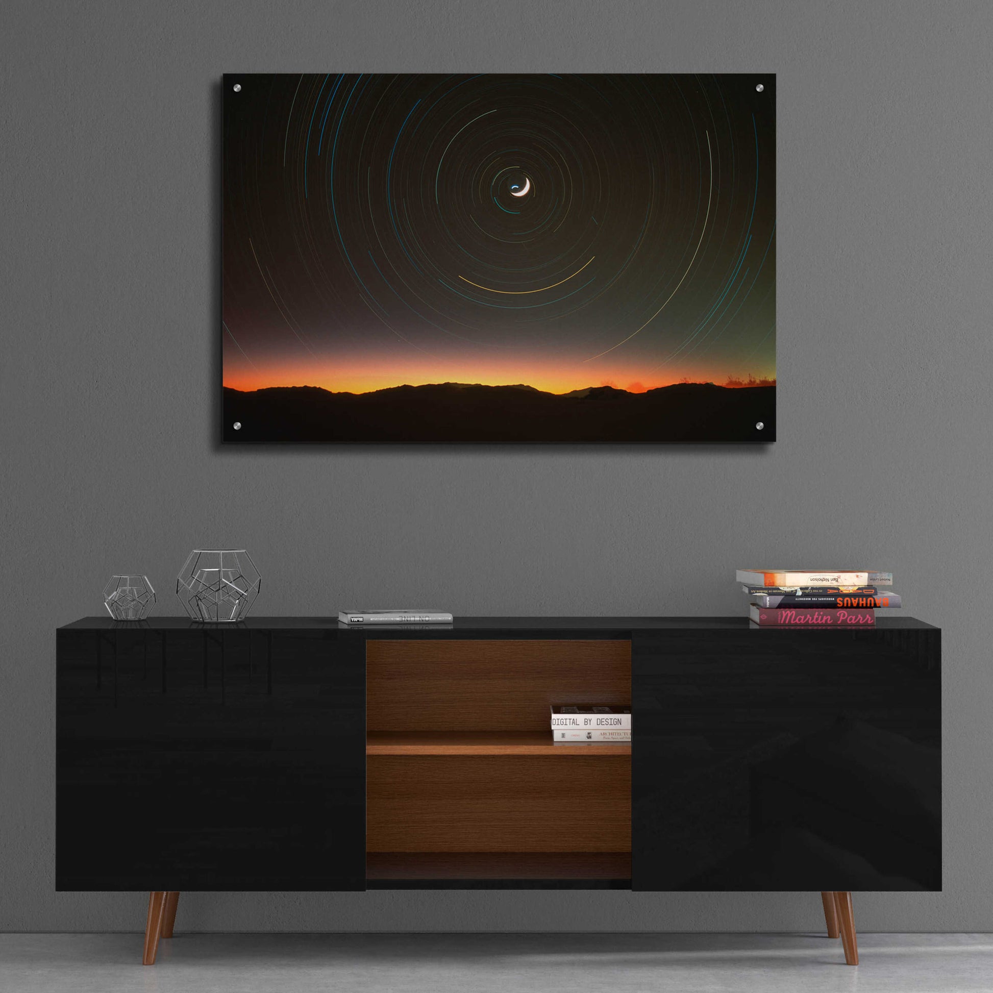 Epic Art 'Moon North Star' by Thomas Haney, Acrylic Glass Wall Art,36x24