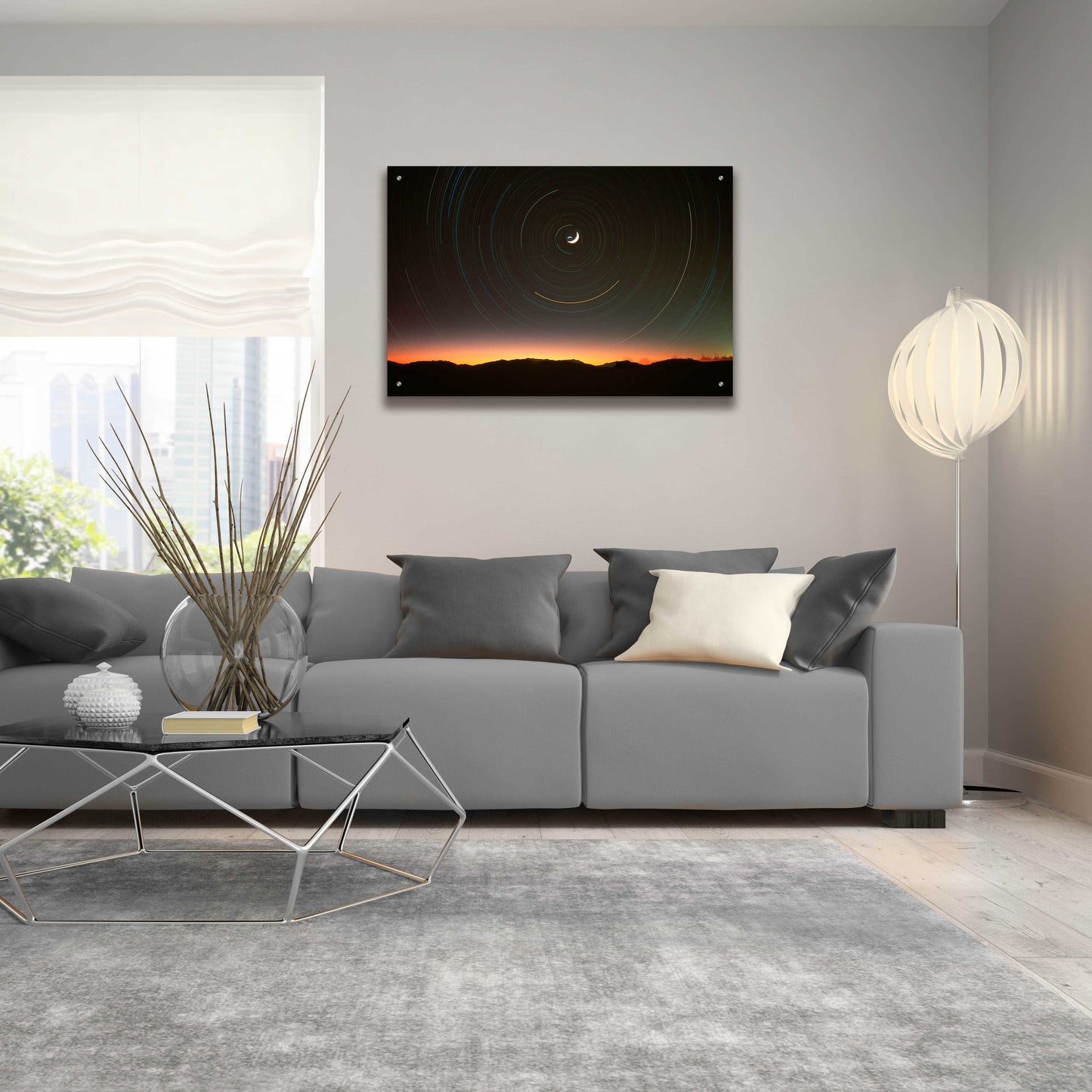 Epic Art 'Moon North Star' by Thomas Haney, Acrylic Glass Wall Art,36x24