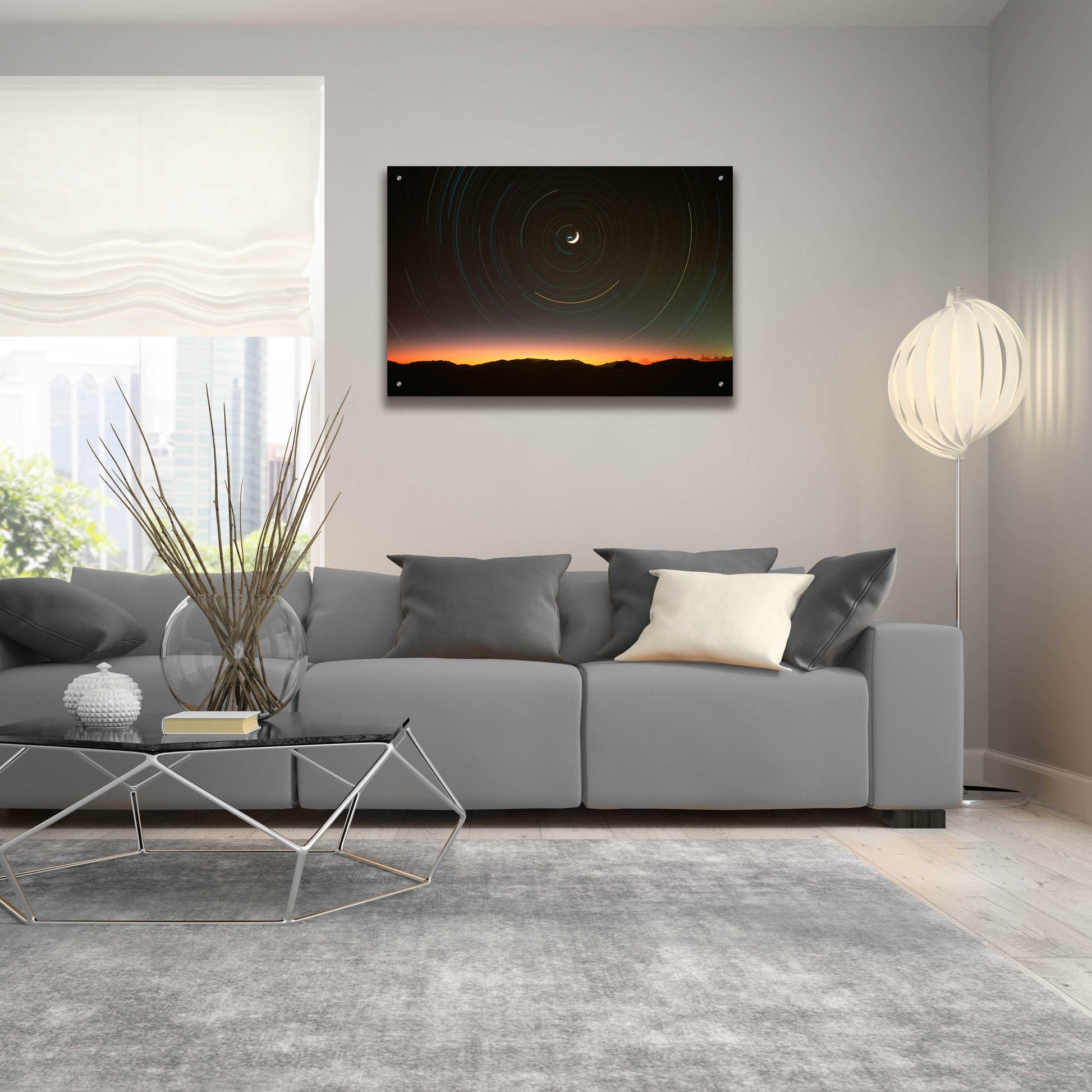 Epic Art 'Moon North Star' by Thomas Haney, Acrylic Glass Wall Art,36x24