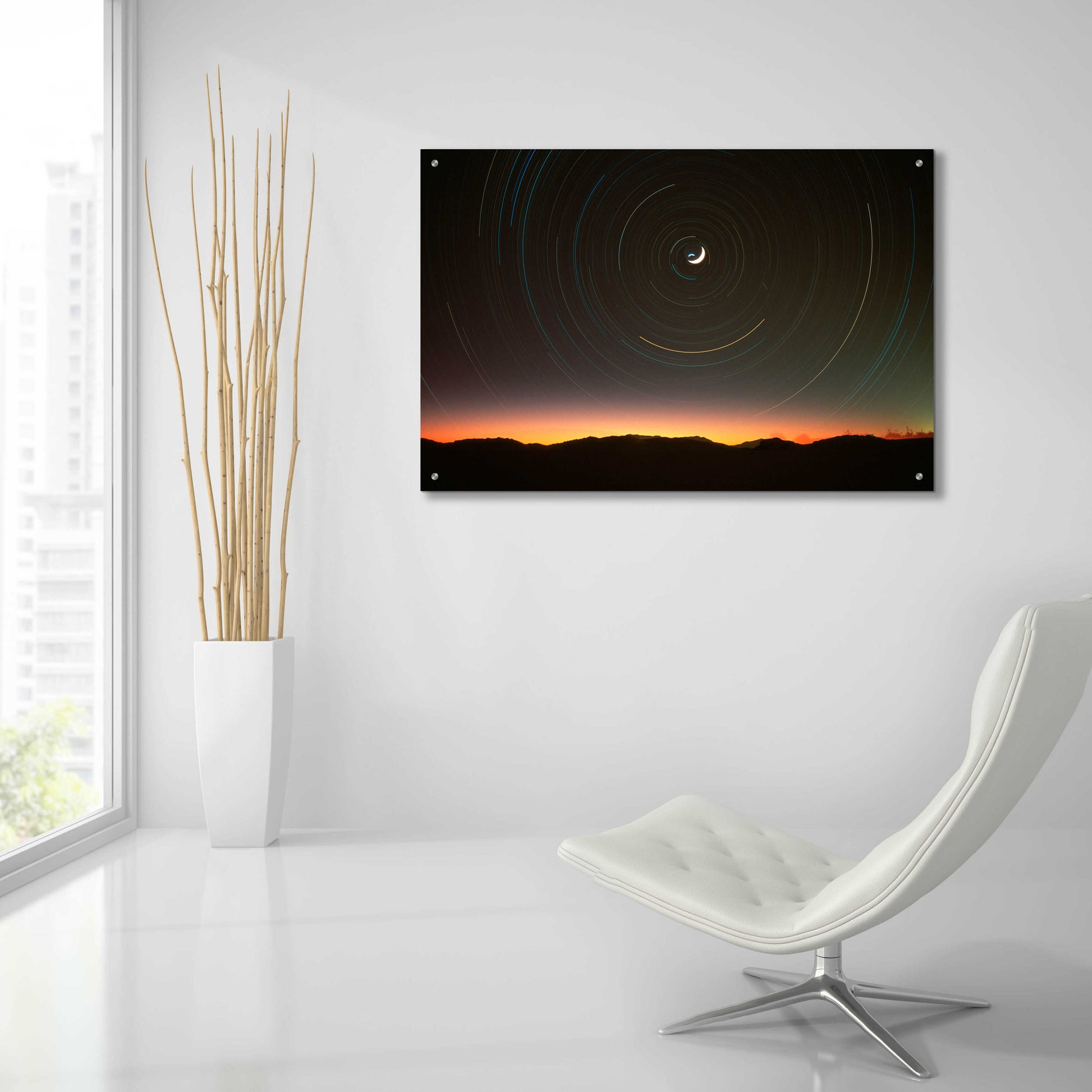 Epic Art 'Moon North Star' by Thomas Haney, Acrylic Glass Wall Art,36x24