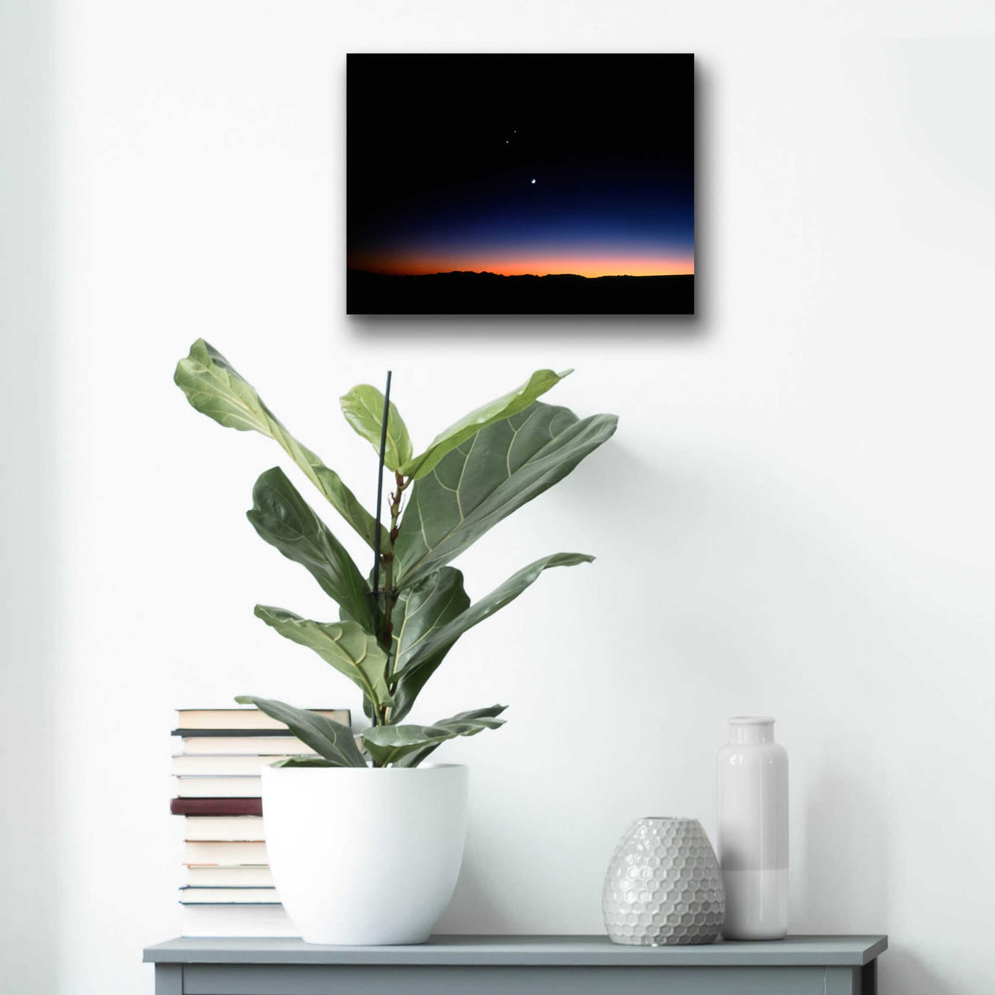 Epic Art 'Moon Planets' by Thomas Haney, Acrylic Glass Wall Art,16x12