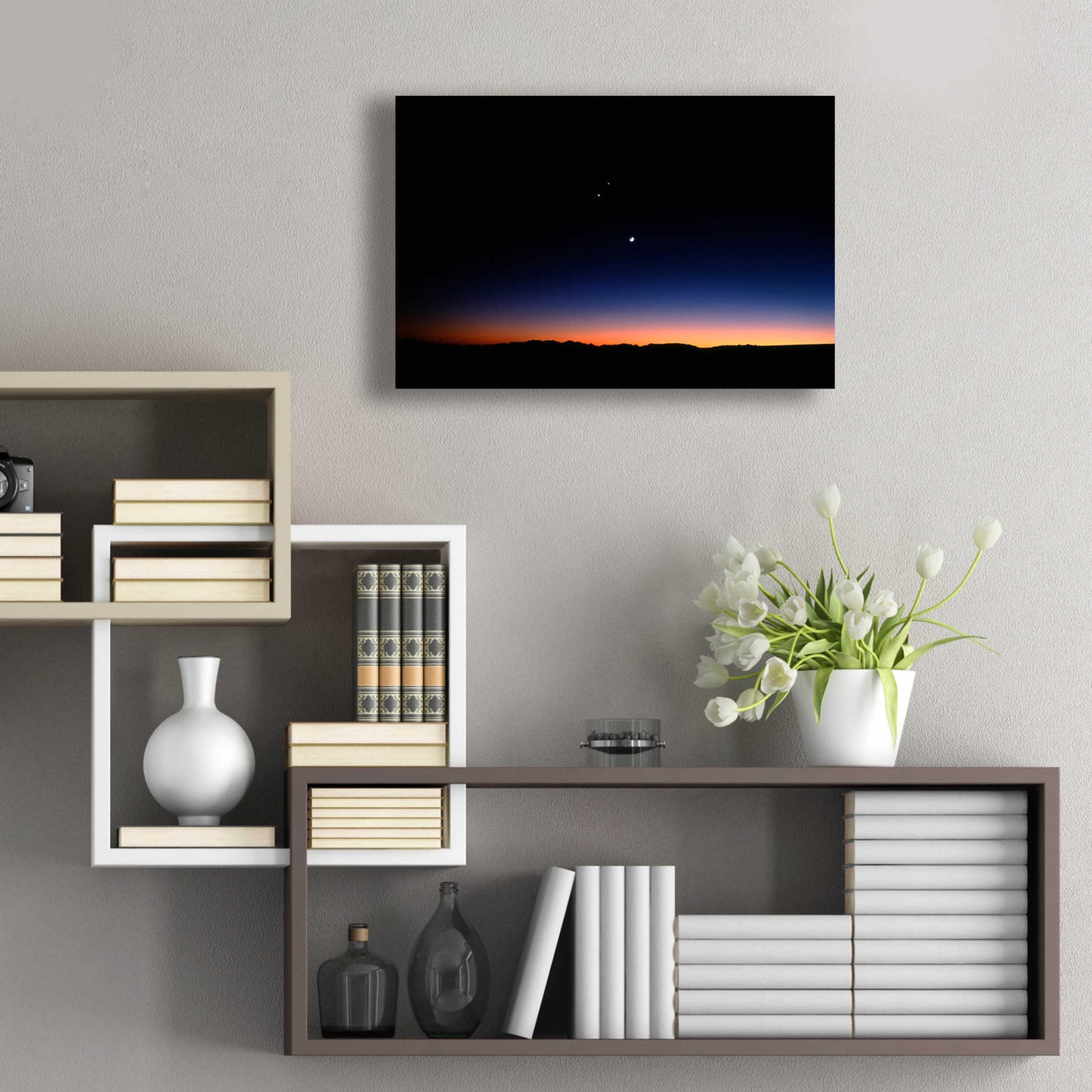 Epic Art 'Moon Planets' by Thomas Haney, Acrylic Glass Wall Art,24x16