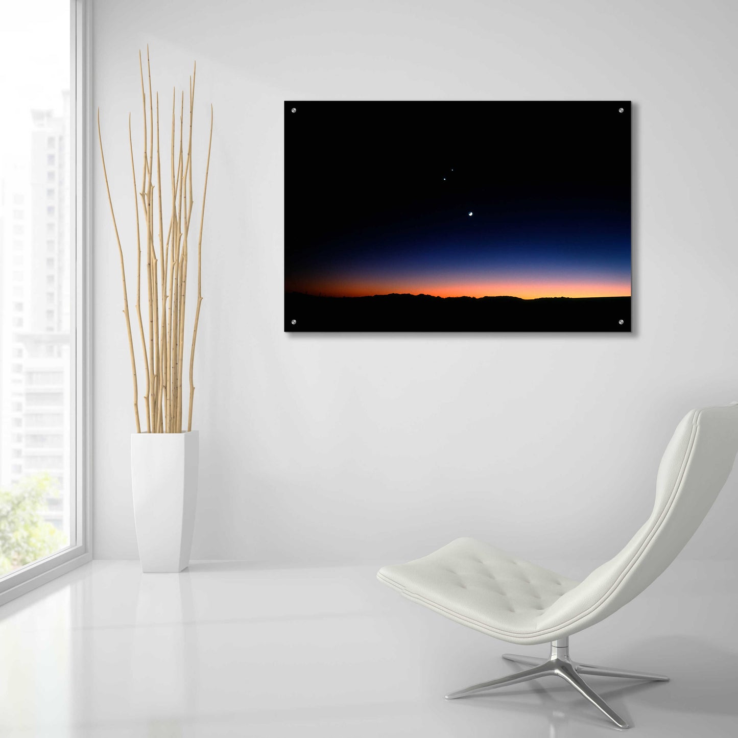 Epic Art 'Moon Planets' by Thomas Haney, Acrylic Glass Wall Art,36x24