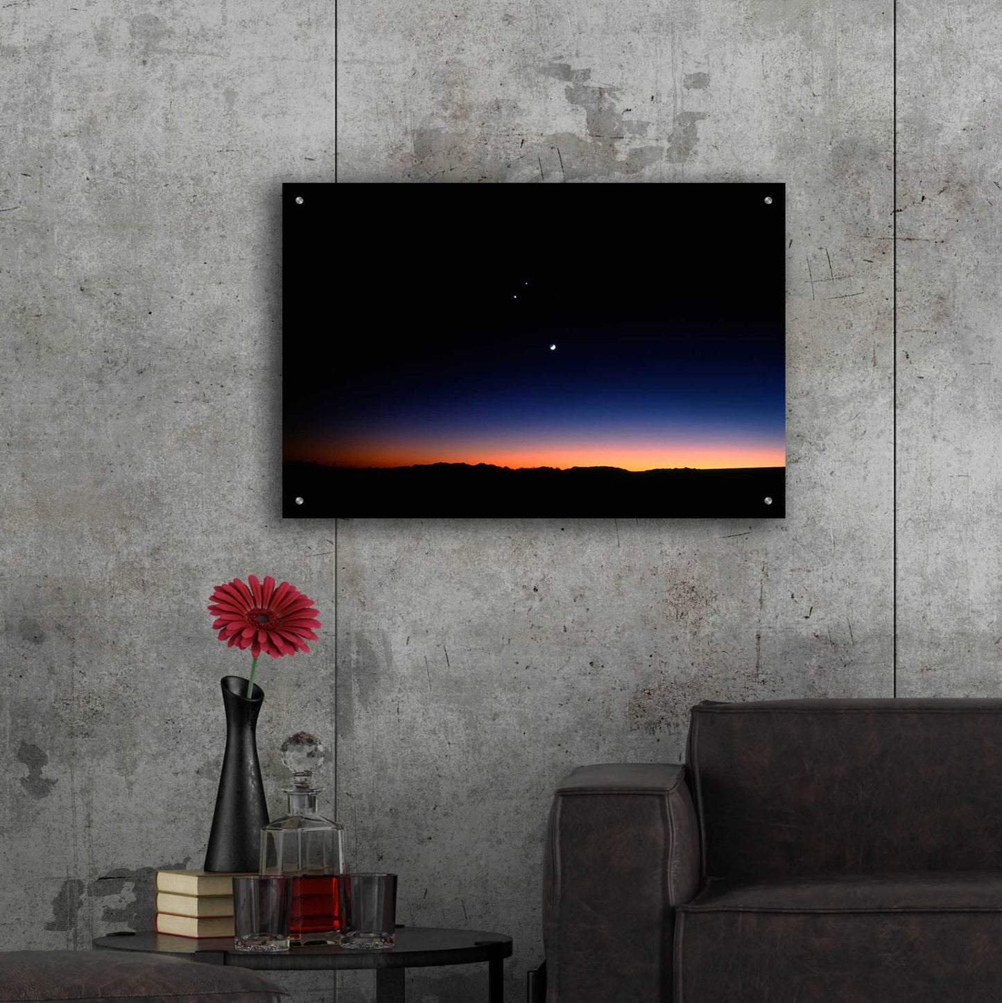 Epic Art 'Moon Planets' by Thomas Haney, Acrylic Glass Wall Art,36x24