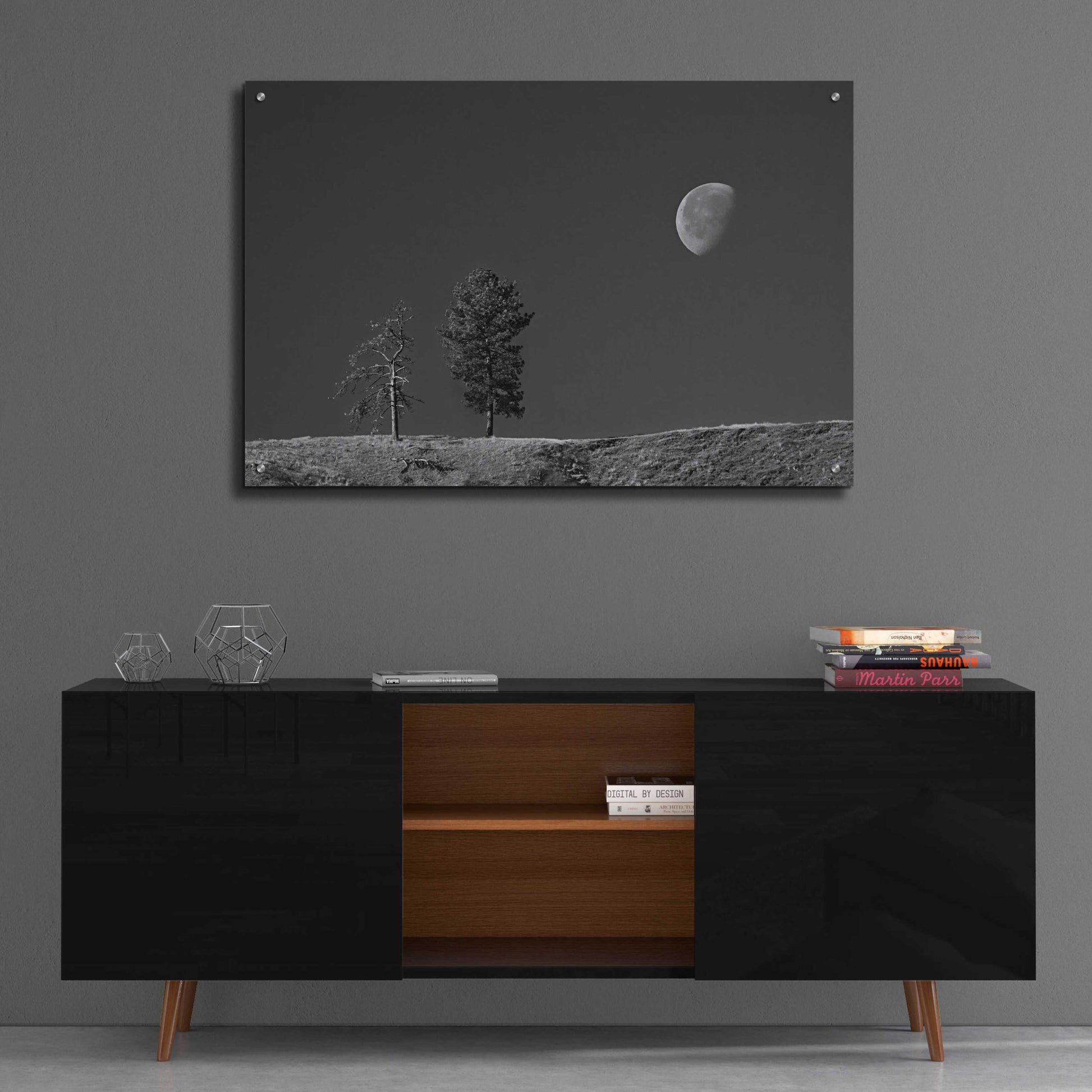 Epic Art 'Moon Trees Hill' by Thomas Haney, Acrylic Glass Wall Art,36x24