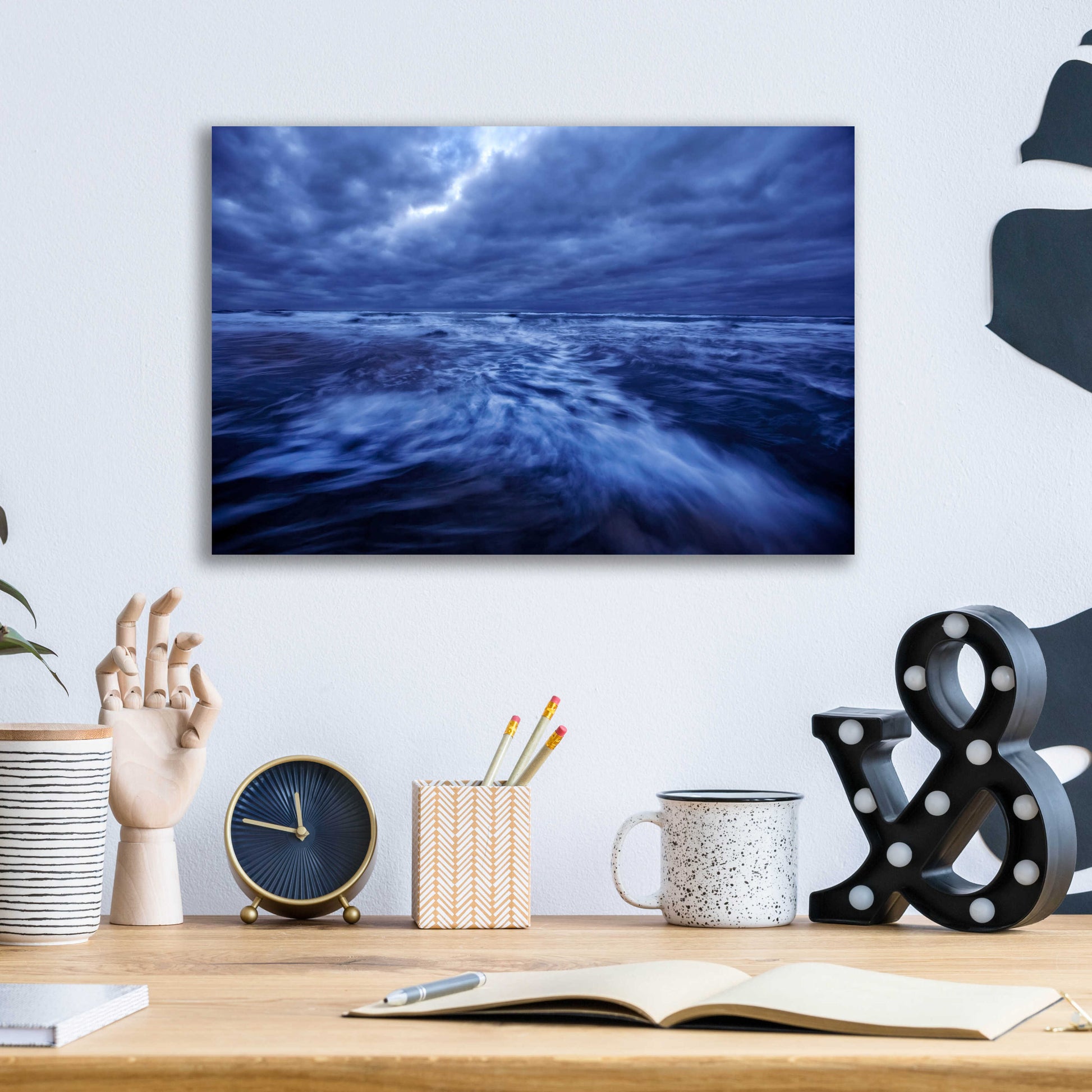 Epic Art 'Ocean Turmoil' by Thomas Haney, Acrylic Glass Wall Art,16x12