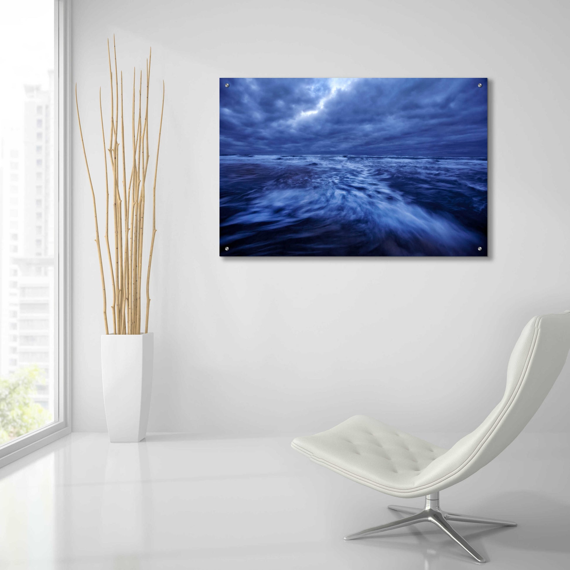 Epic Art 'Ocean Turmoil' by Thomas Haney, Acrylic Glass Wall Art,36x24