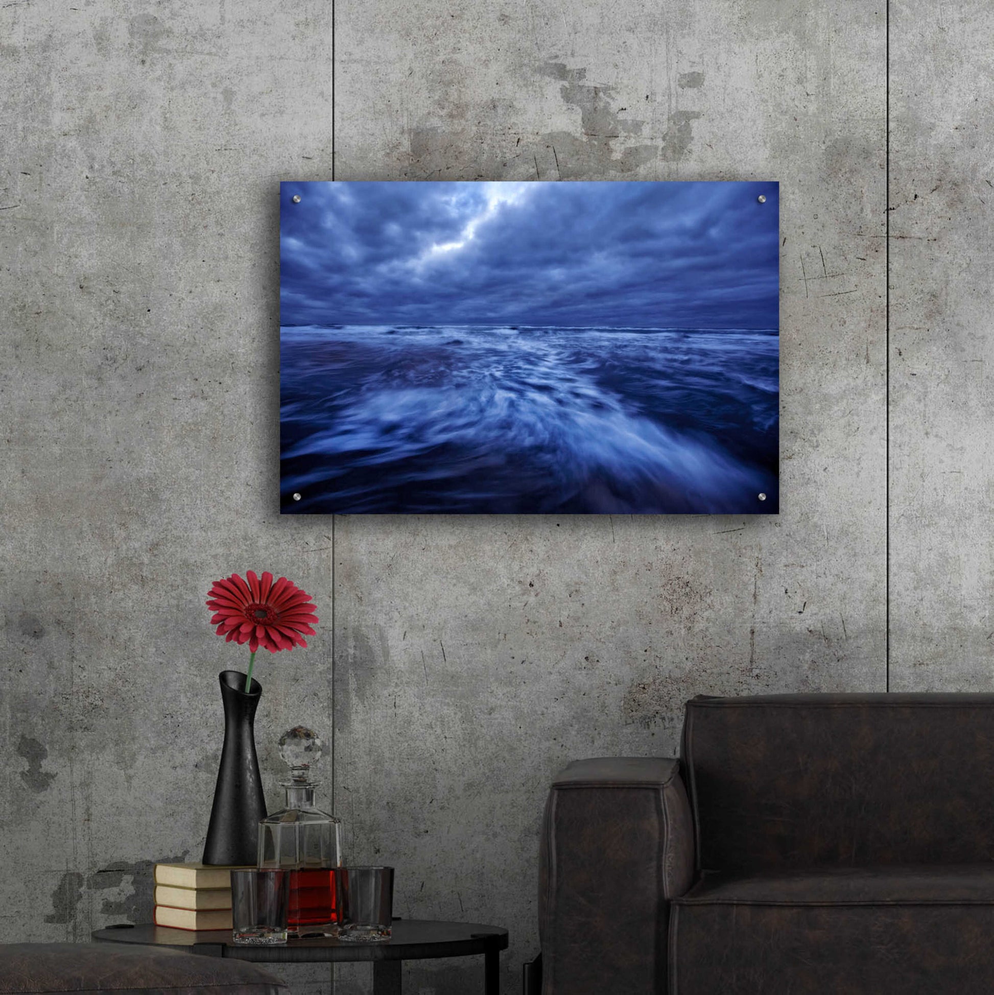 Epic Art 'Ocean Turmoil' by Thomas Haney, Acrylic Glass Wall Art,36x24