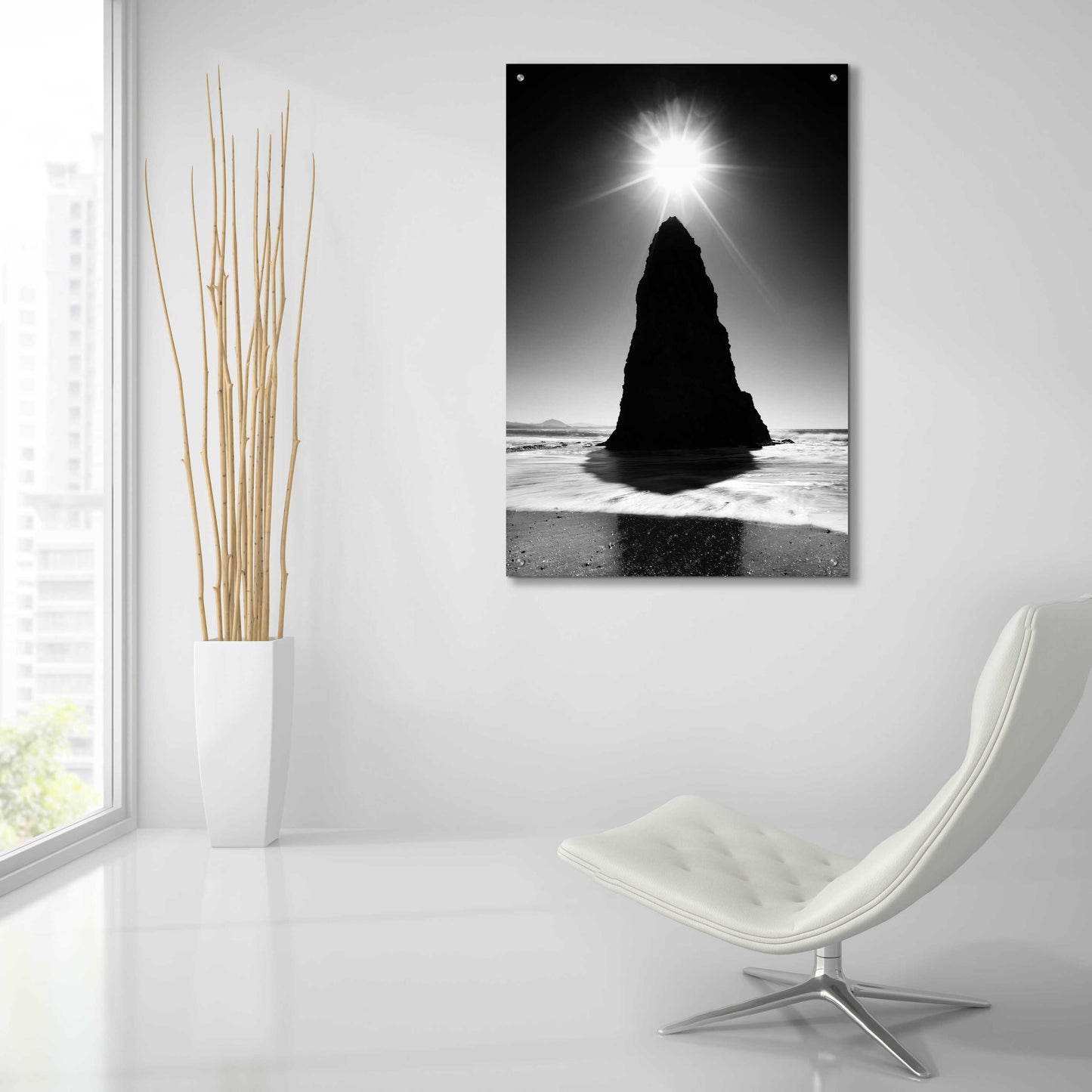 Epic Art 'Rock Pillar Sun' by Thomas Haney, Acrylic Glass Wall Art,24x36