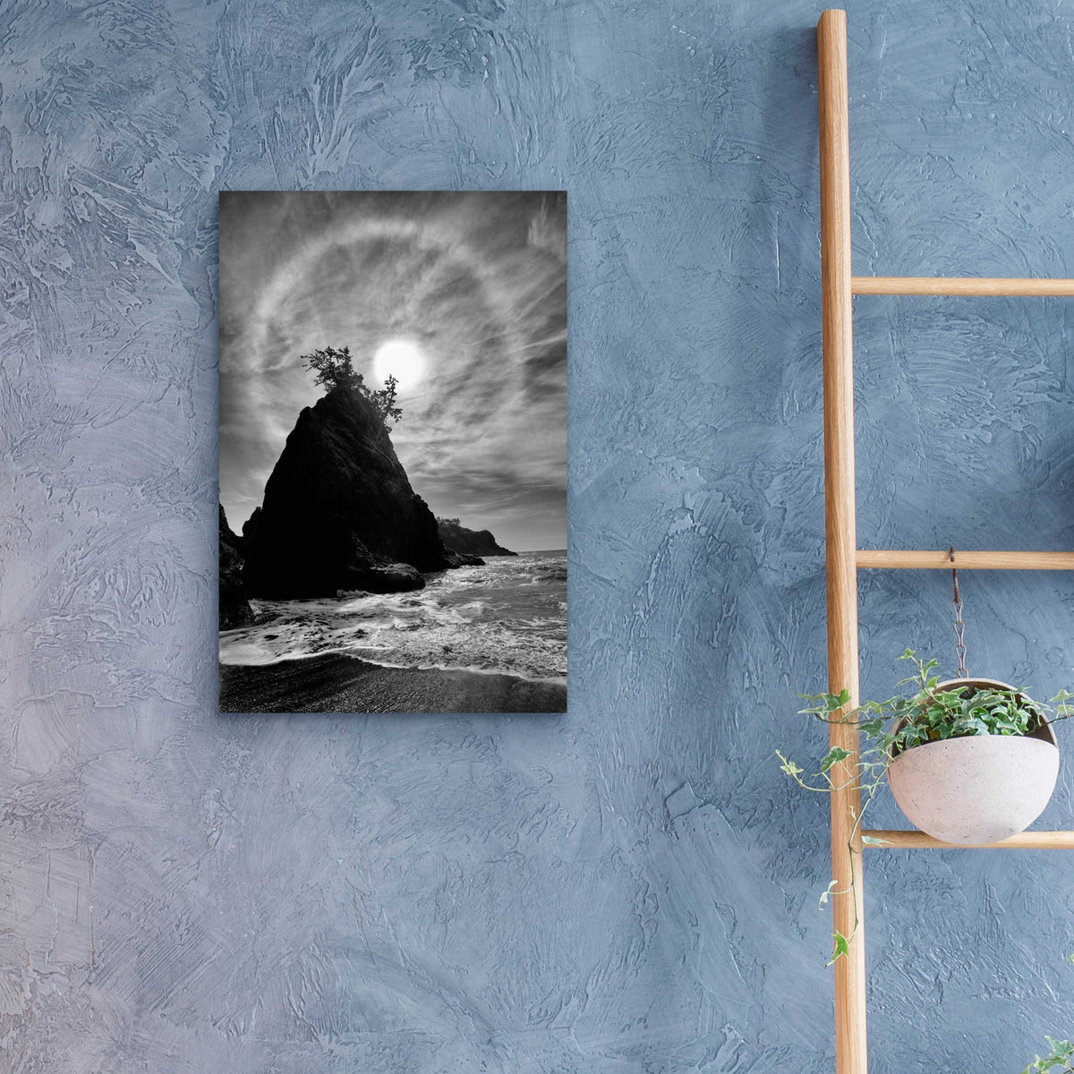 Epic Art 'Sun Halo 2 Proc B&W' by Thomas Haney, Acrylic Glass Wall Art,16x24