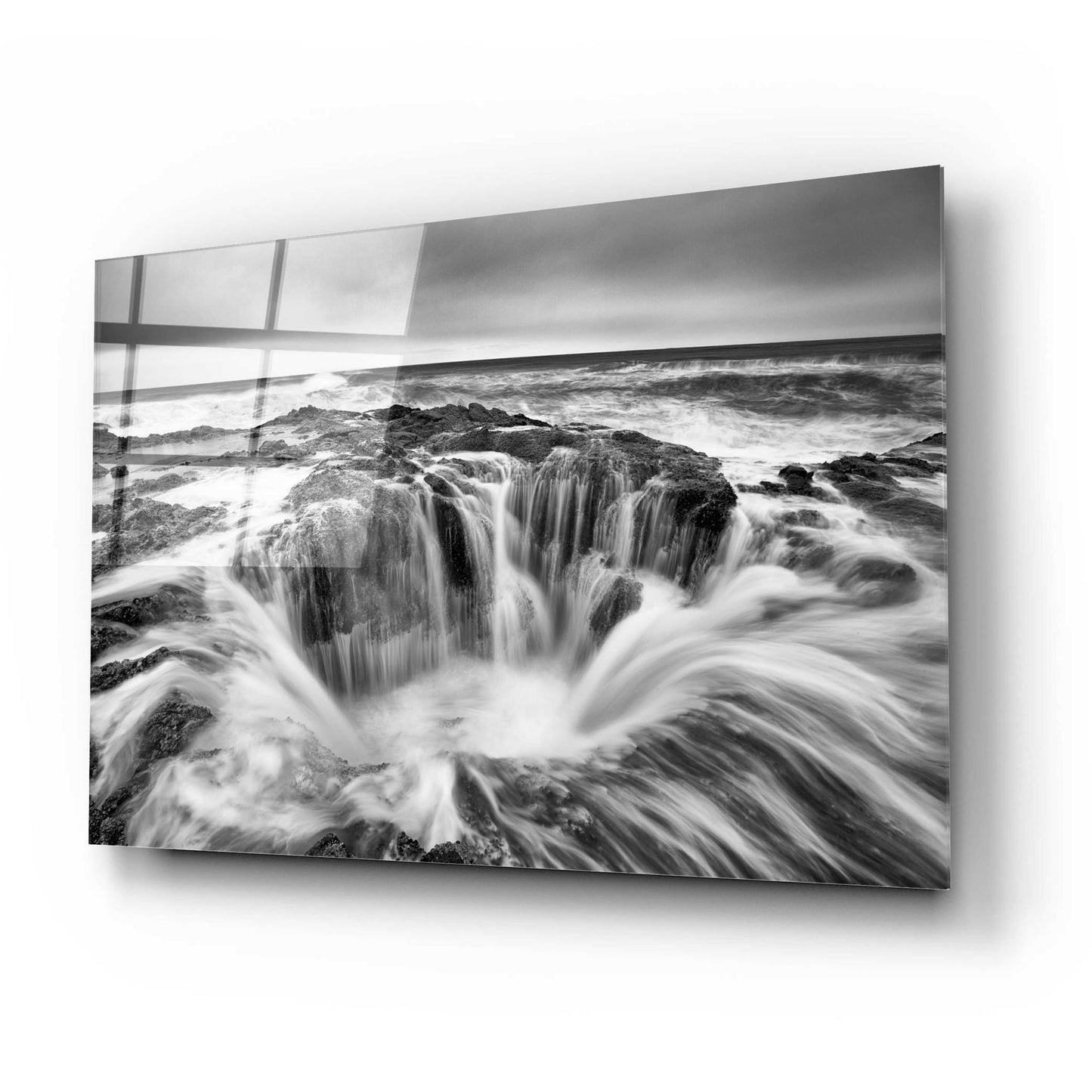 Epic Art 'Thors Well B&W' by Thomas Haney, Acrylic Glass Wall Art,24x16