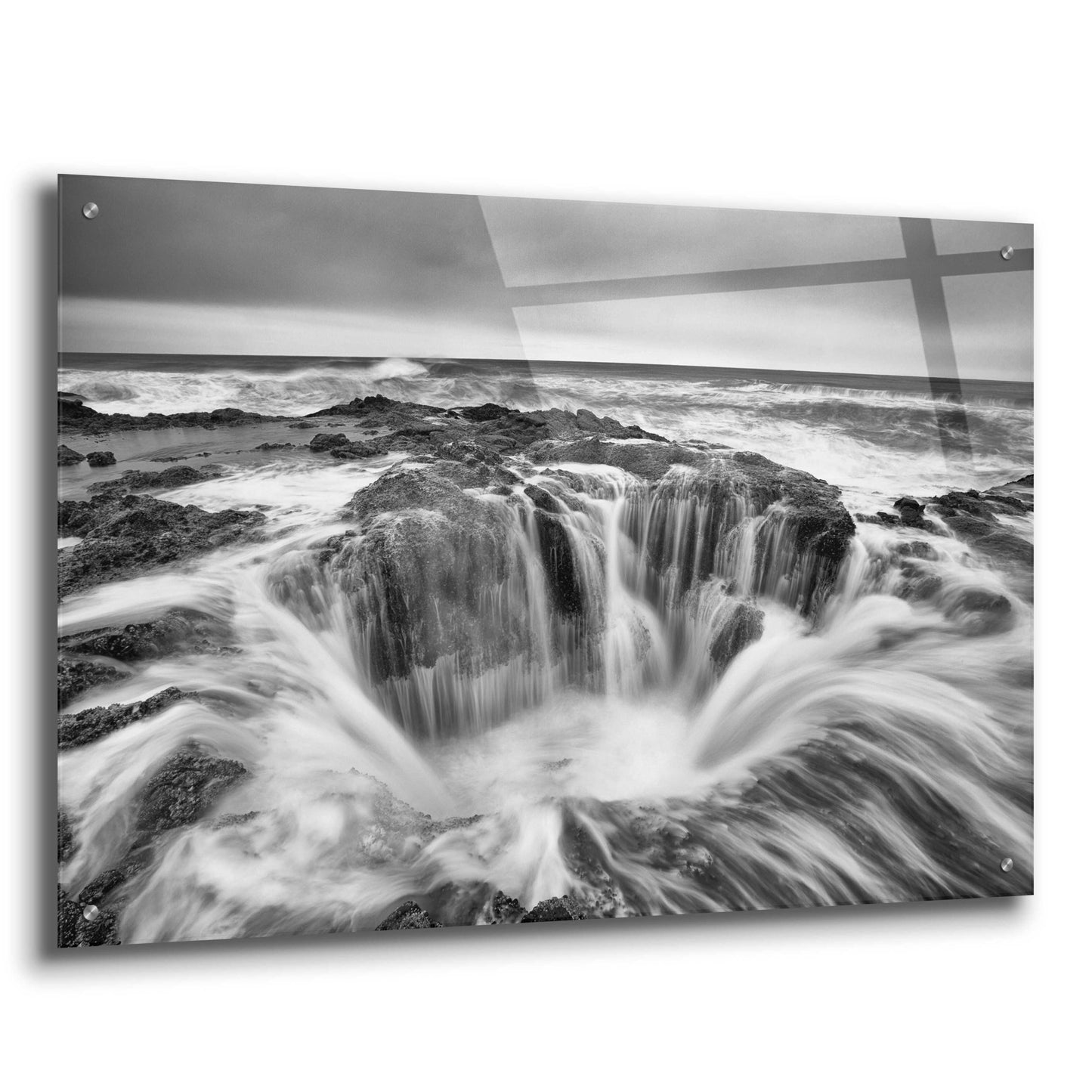 Epic Art 'Thors Well B&W' by Thomas Haney, Acrylic Glass Wall Art,36x24