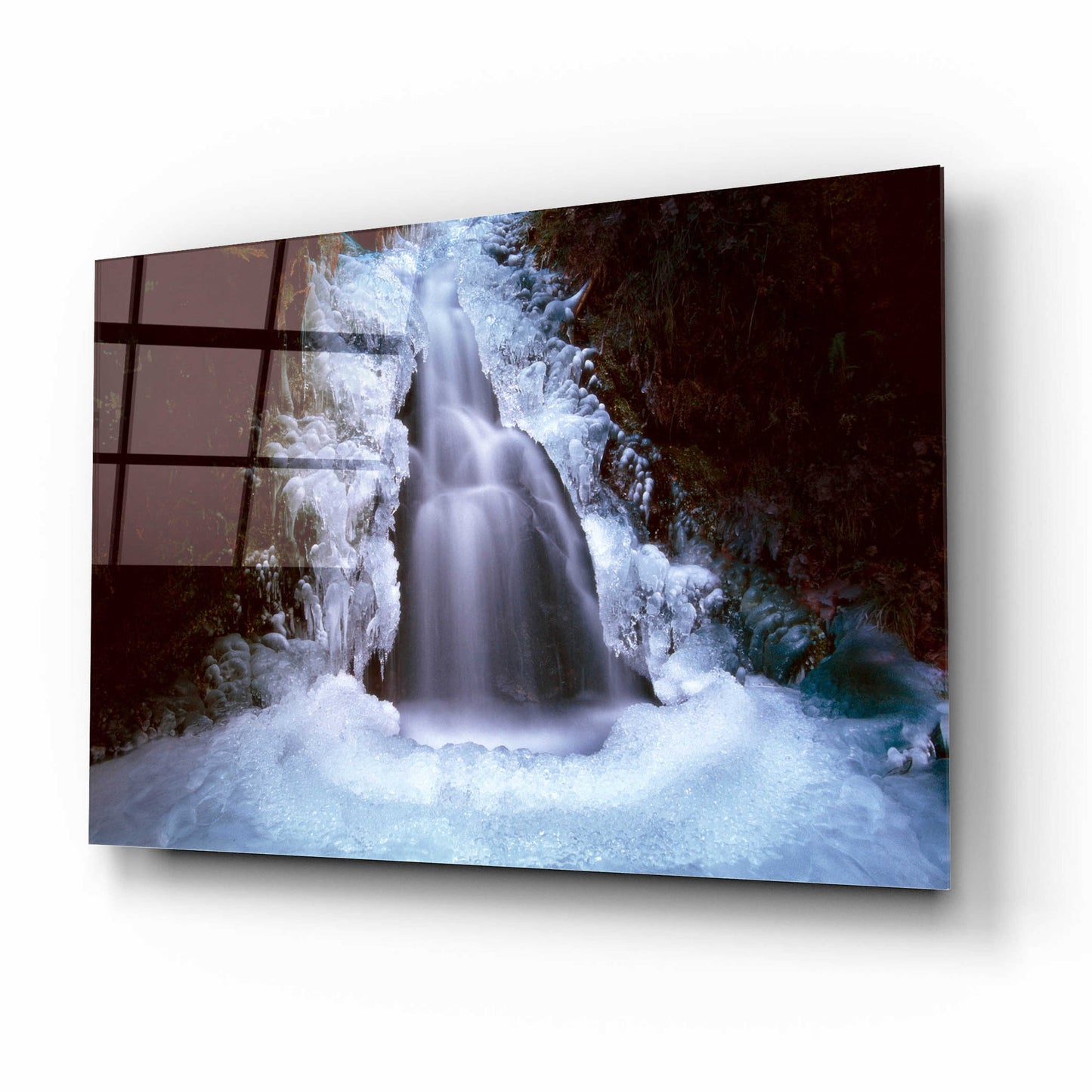 Epic Art 'Ice Fall 3' by Thomas Haney, Acrylic Glass Wall Art,16x12