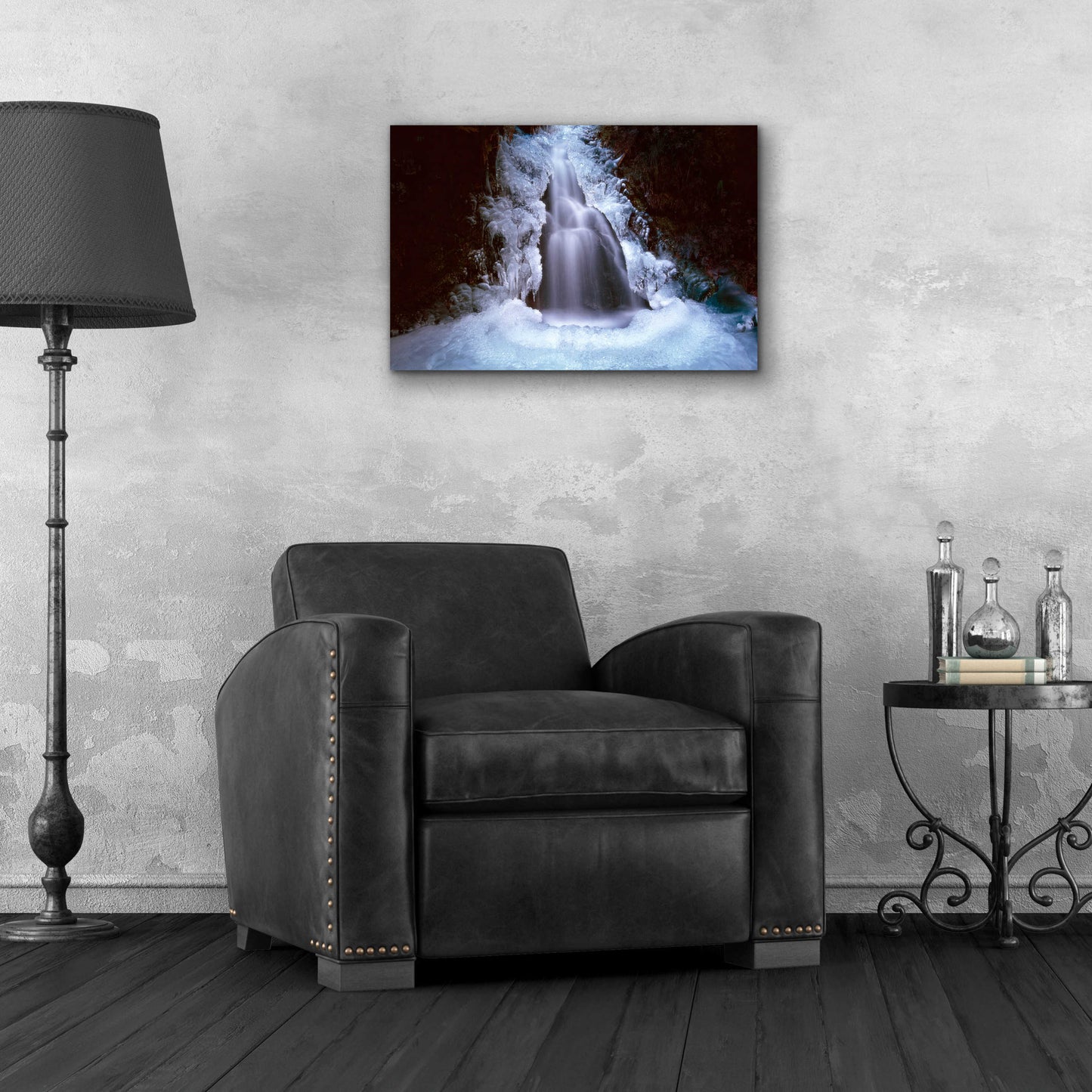 Epic Art 'Ice Fall 3' by Thomas Haney, Acrylic Glass Wall Art,24x16