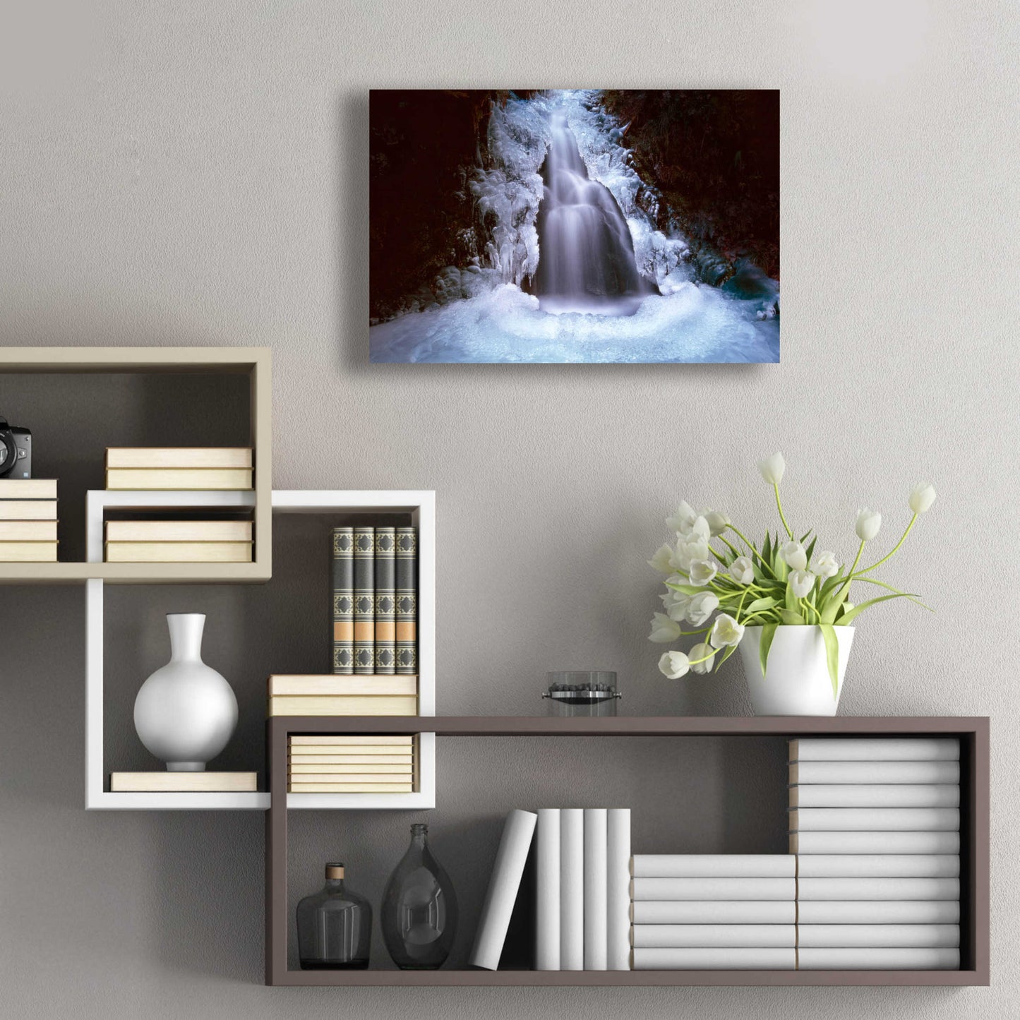 Epic Art 'Ice Fall 3' by Thomas Haney, Acrylic Glass Wall Art,24x16