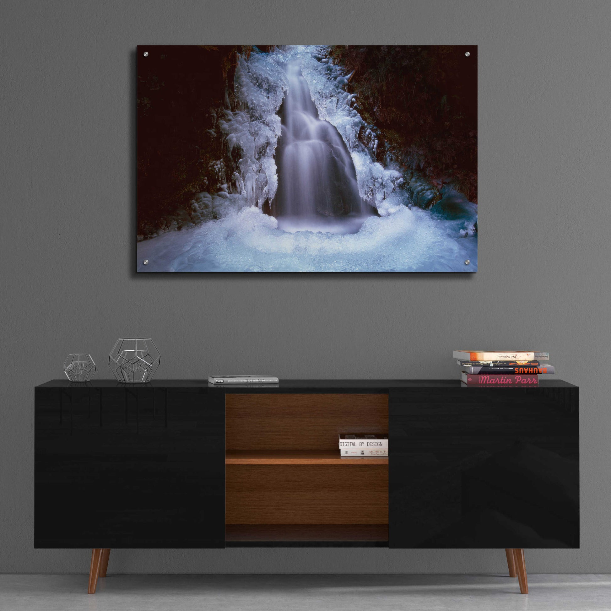 Epic Art 'Ice Fall 3' by Thomas Haney, Acrylic Glass Wall Art,36x24