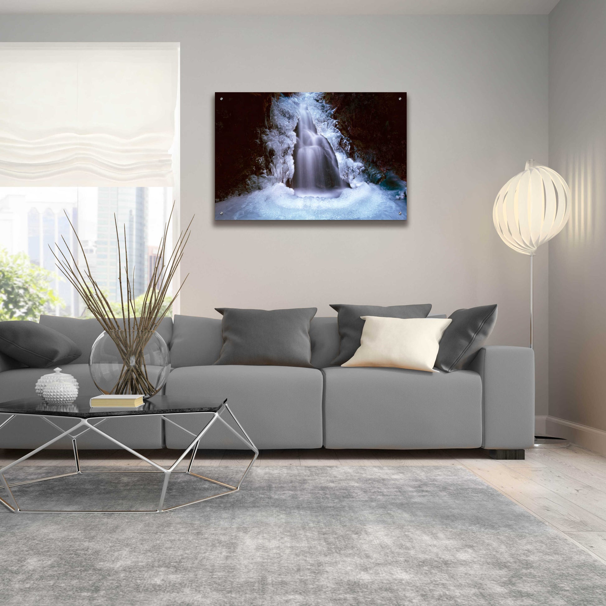 Epic Art 'Ice Fall 3' by Thomas Haney, Acrylic Glass Wall Art,36x24