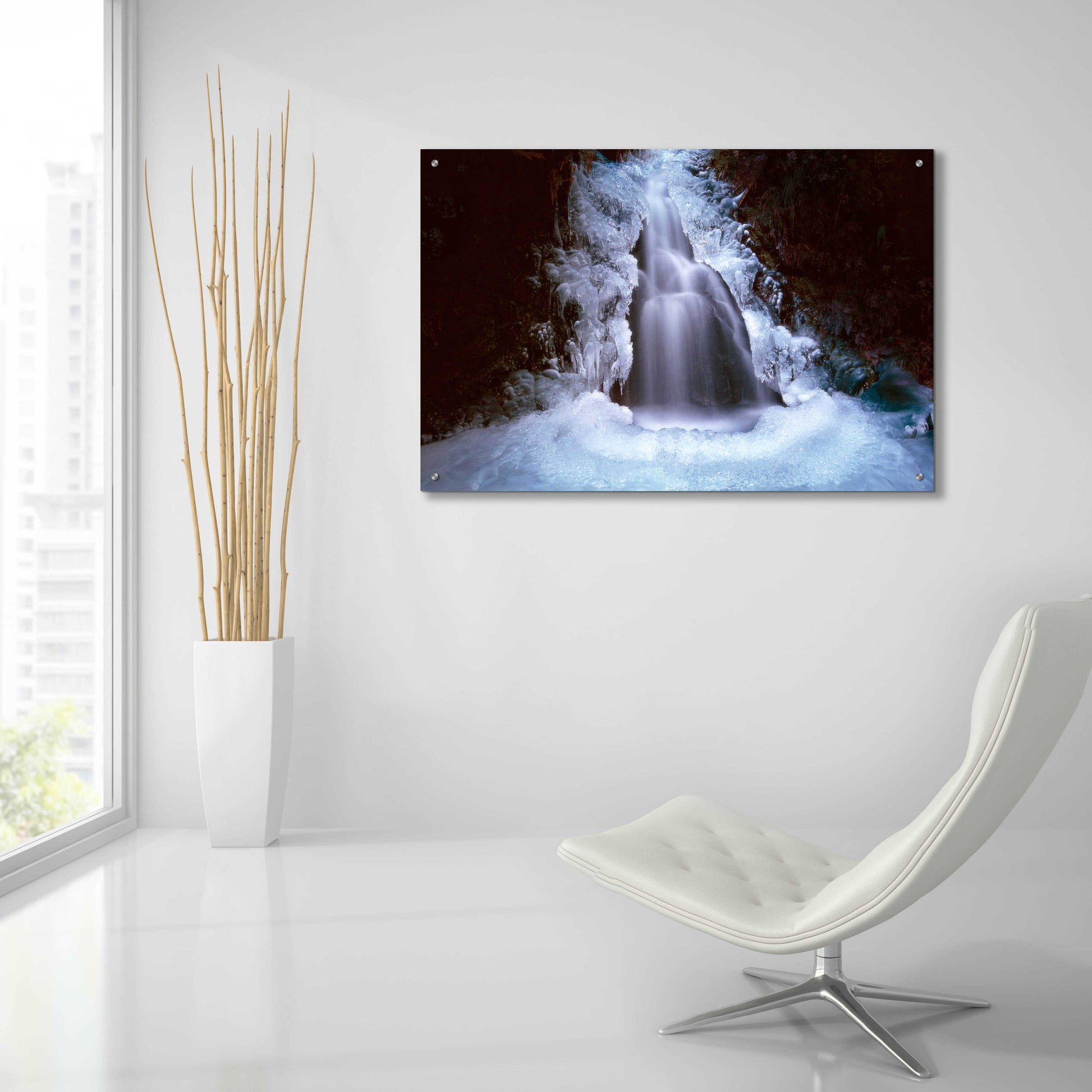 Epic Art 'Ice Fall 3' by Thomas Haney, Acrylic Glass Wall Art,36x24