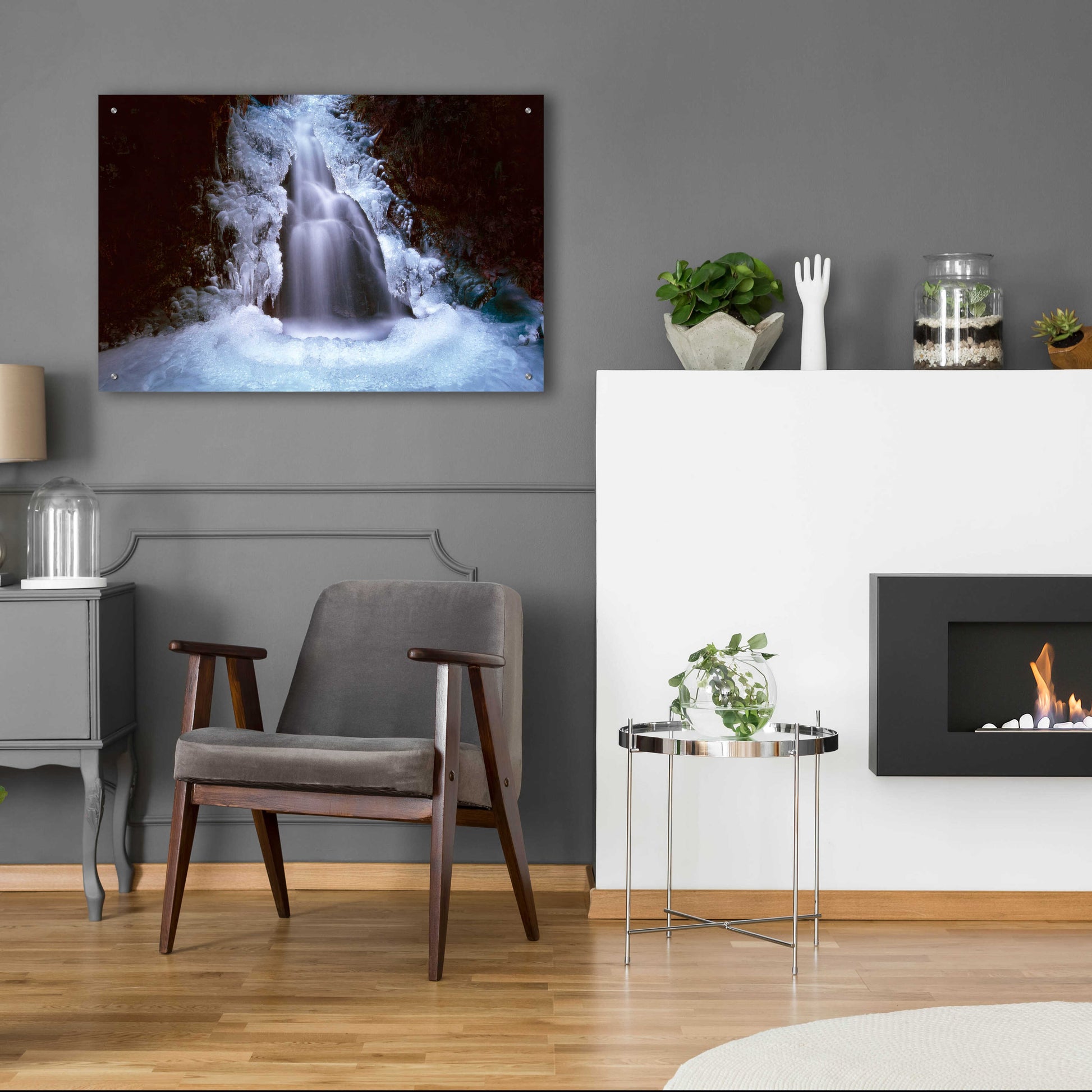 Epic Art 'Ice Fall 3' by Thomas Haney, Acrylic Glass Wall Art,36x24