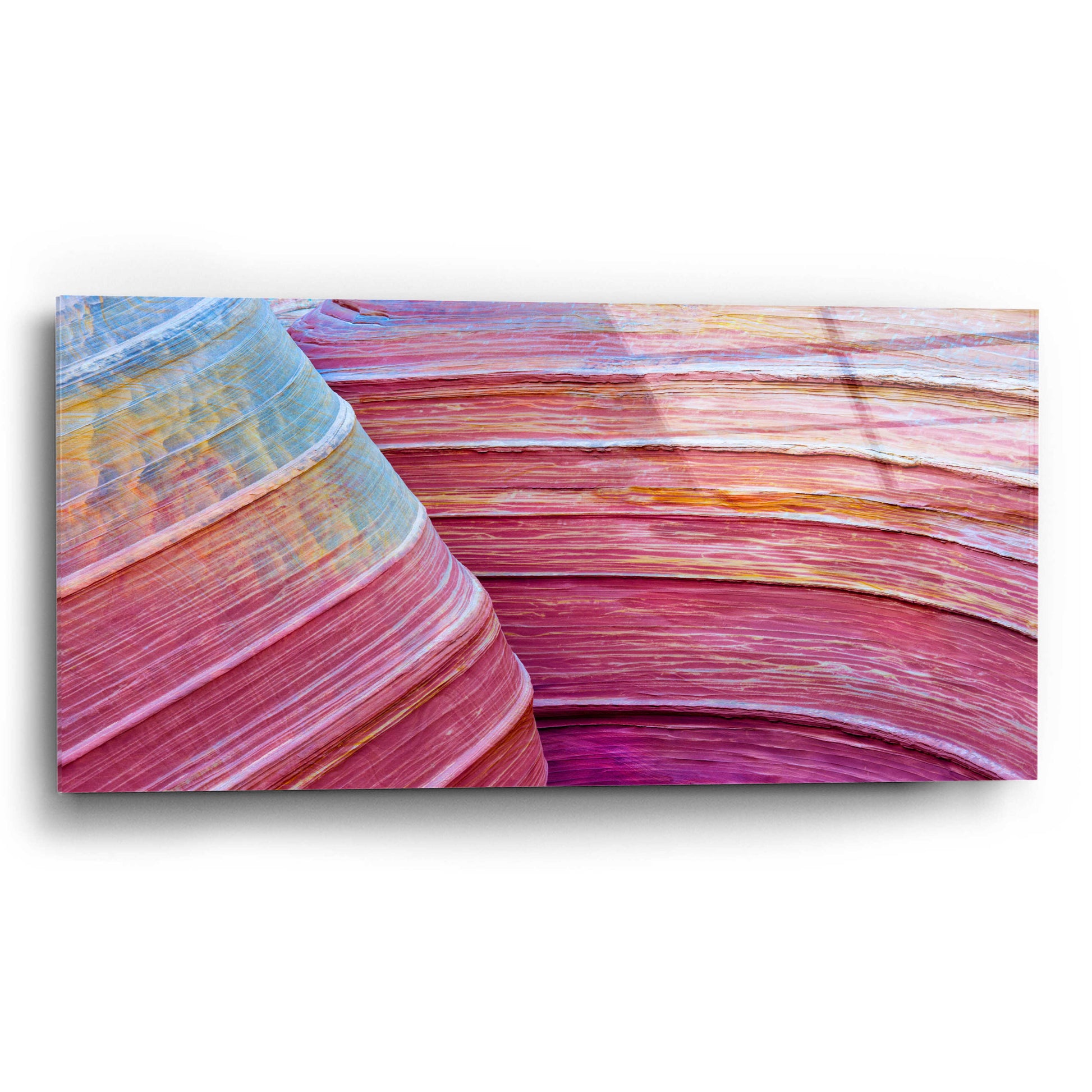 Epic Art 'Rainbow Rocks' by Thomas Haney, Acrylic Glass Wall Art,24x12