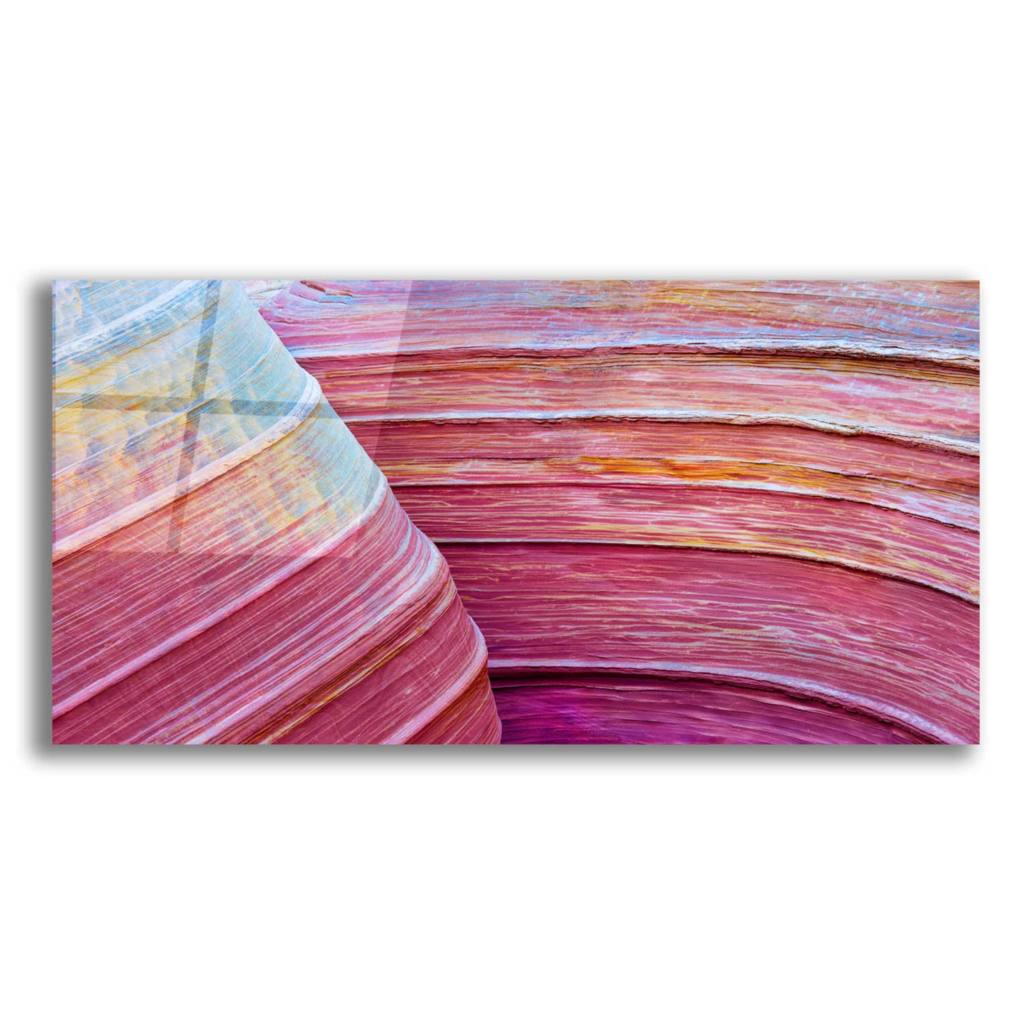 Epic Art 'Rainbow Rocks' by Thomas Haney, Acrylic Glass Wall Art,24x12