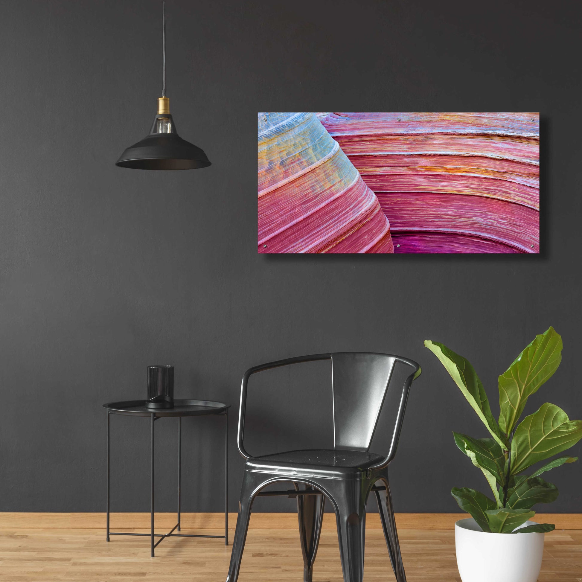 Epic Art 'Rainbow Rocks' by Thomas Haney, Acrylic Glass Wall Art,48x24