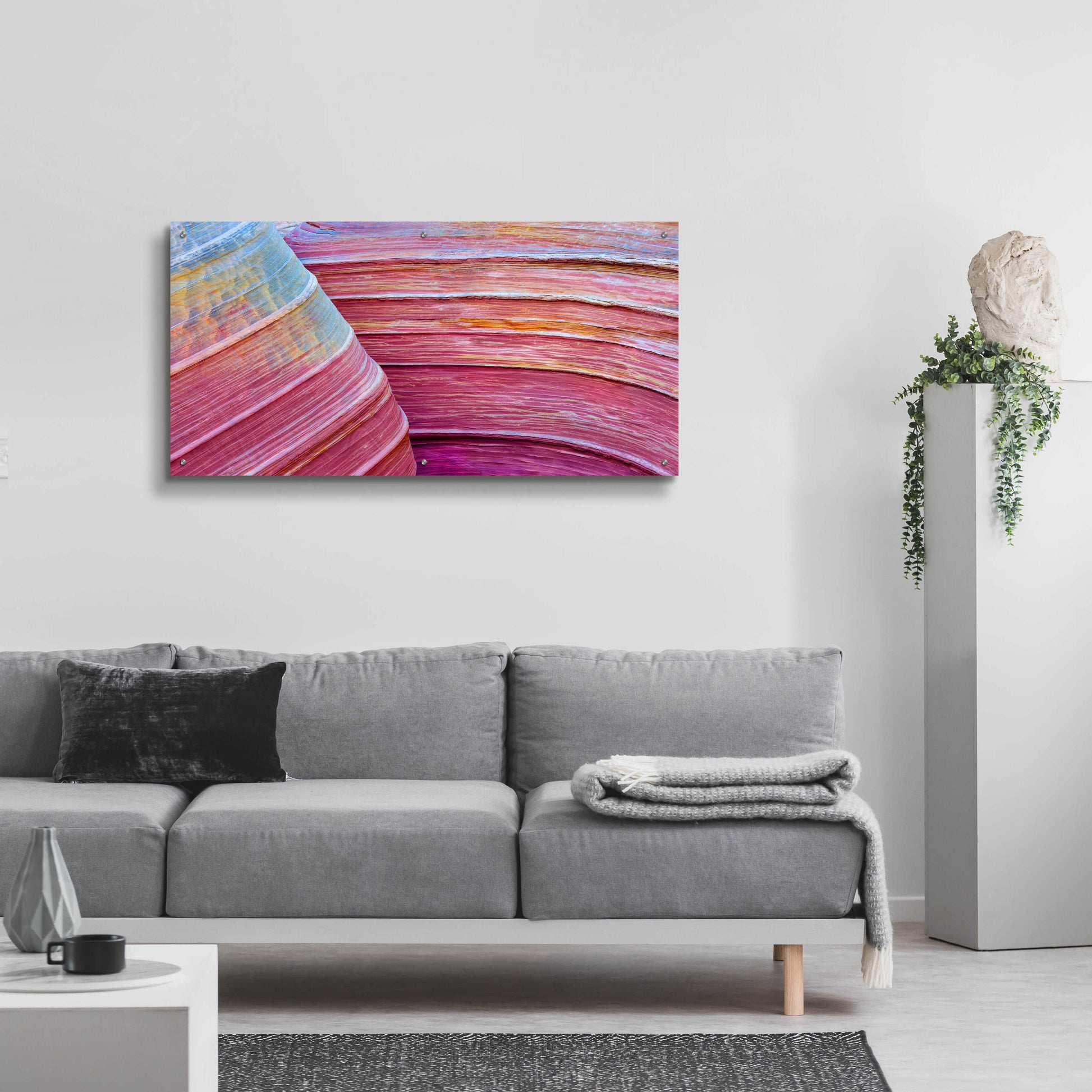 Epic Art 'Rainbow Rocks' by Thomas Haney, Acrylic Glass Wall Art,48x24