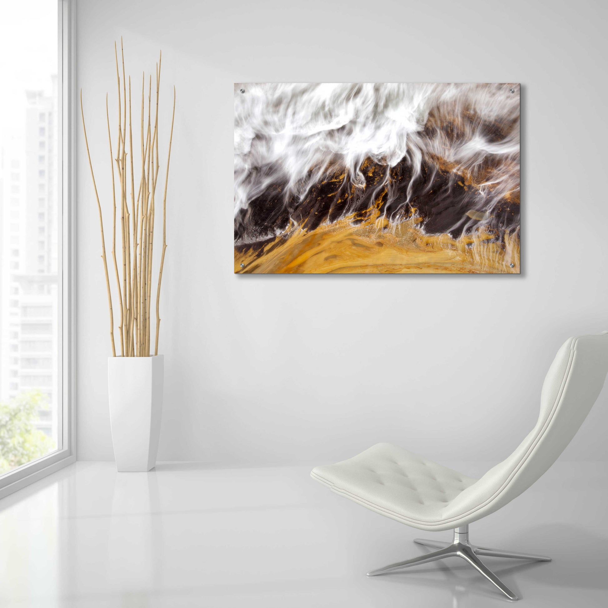 Epic Art 'Receding Wave' by Thomas Haney, Acrylic Glass Wall Art,36x24