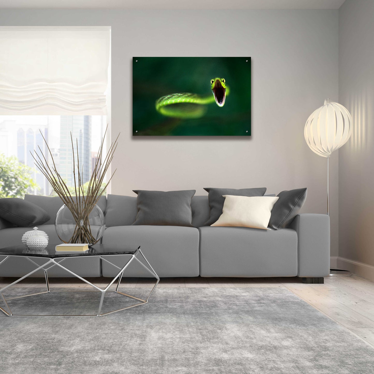 Epic Art 'Vine Snake' by Thomas Haney, Acrylic Glass Wall Art,36x24