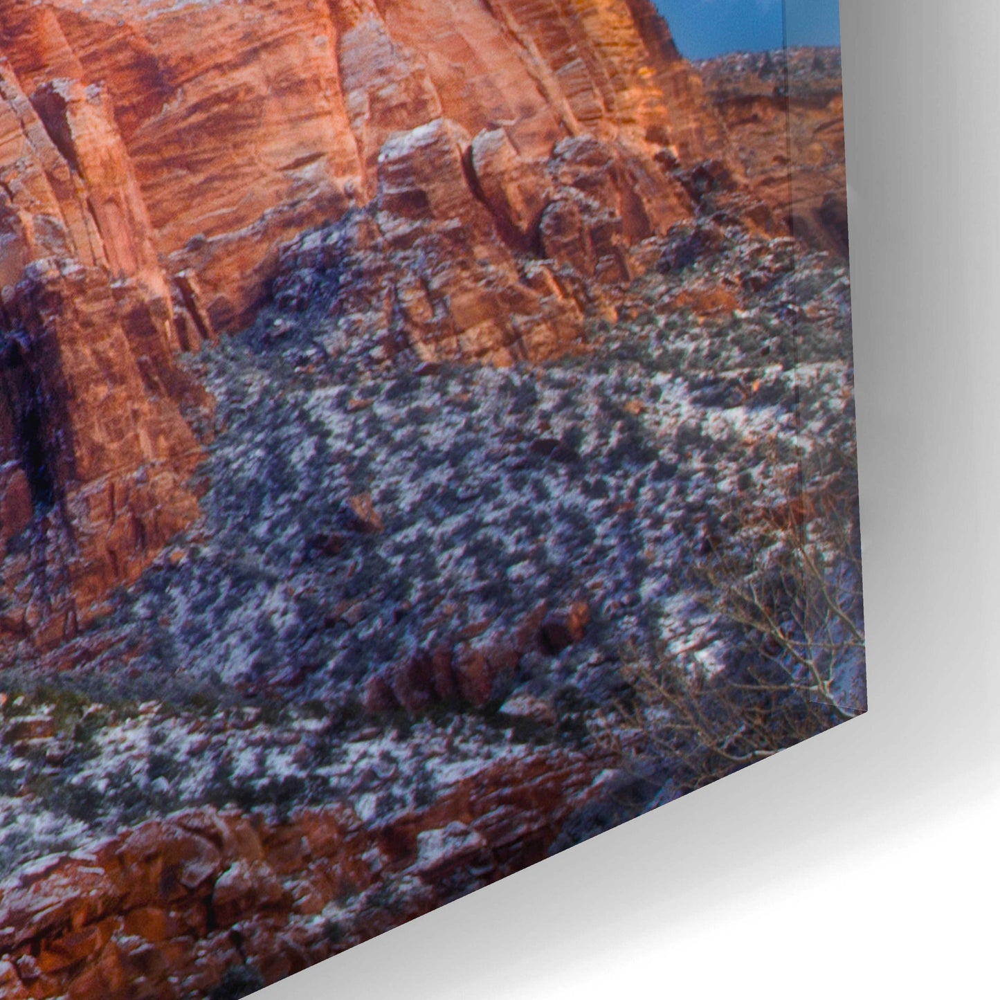 Epic Art 'Zion Mountain Clouds' by Thomas Haney, Acrylic Glass Wall Art,24x12