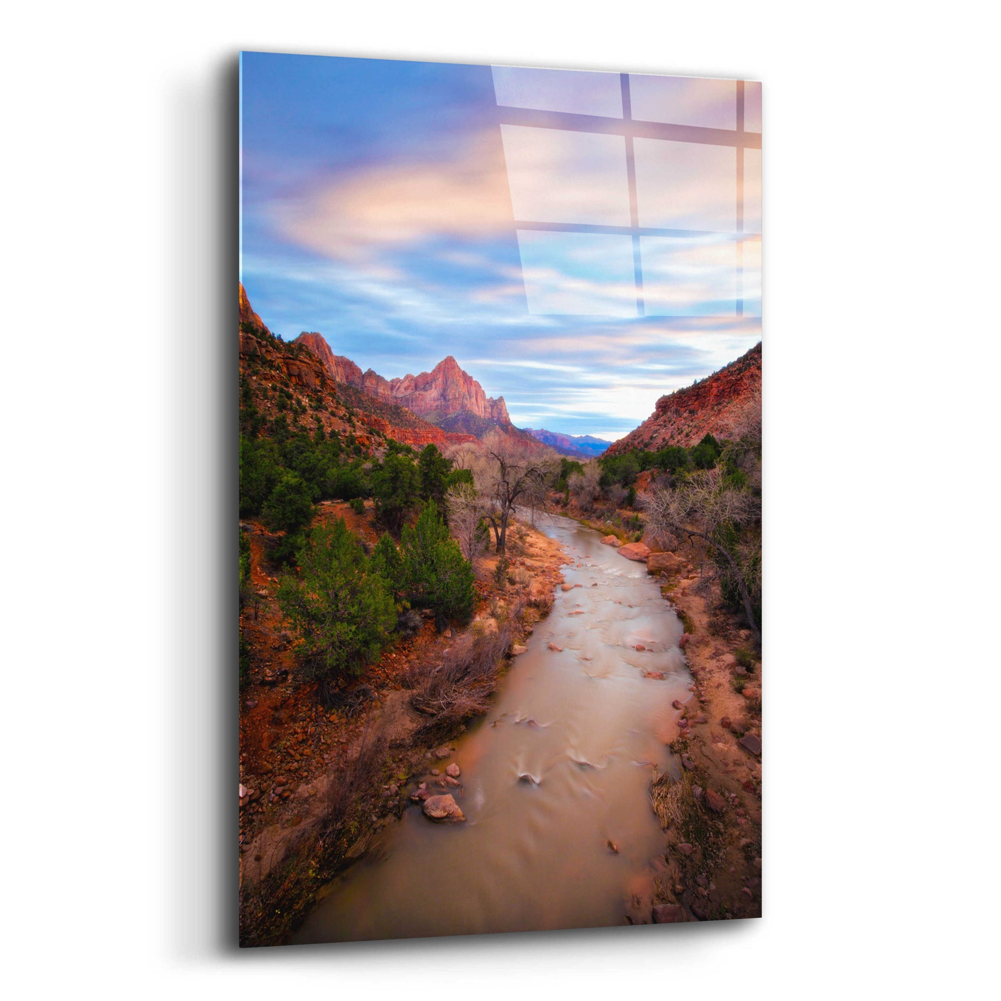 Epic Art 'Zion River Vert' by Thomas Haney, Acrylic Glass Wall Art,12x16