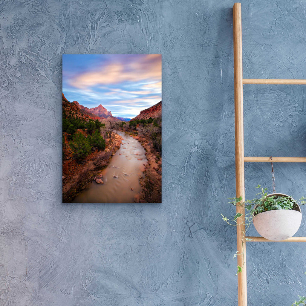 Epic Art 'Zion River Vert' by Thomas Haney, Acrylic Glass Wall Art,16x24