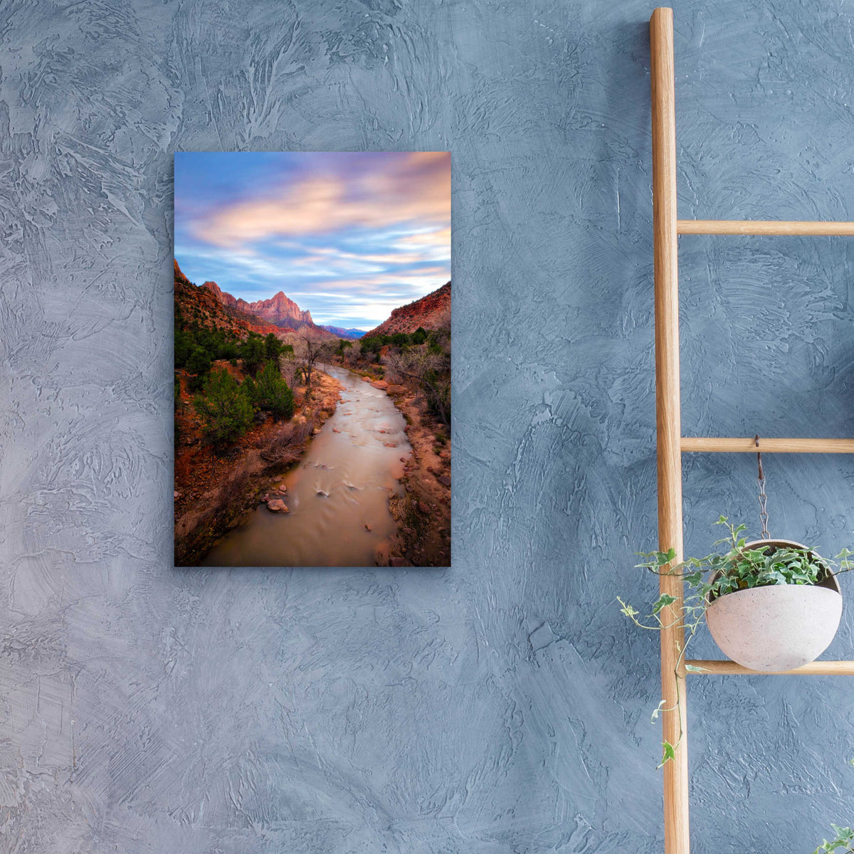 Epic Art 'Zion River Vert' by Thomas Haney, Acrylic Glass Wall Art,16x24