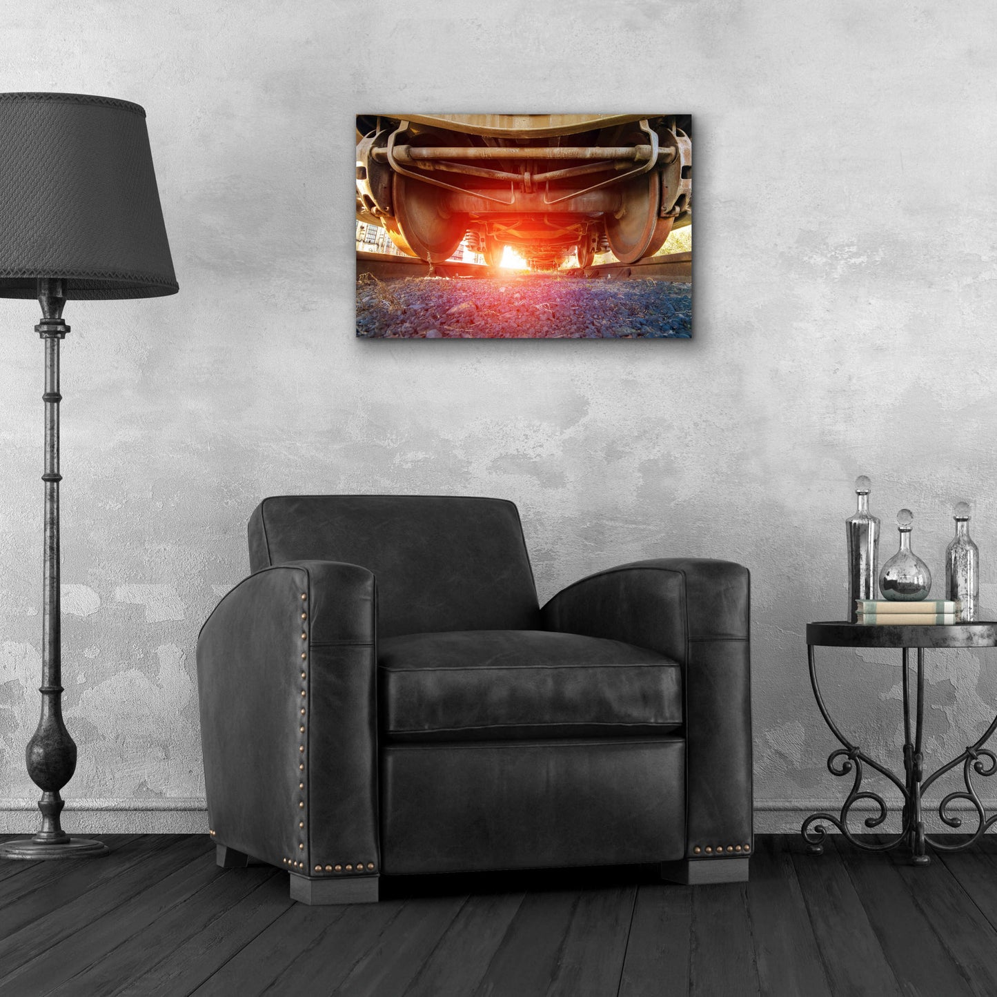 Epic Art 'Atomic Train' by Sebastien Lory, Acrylic Glass Wall Art,24x16