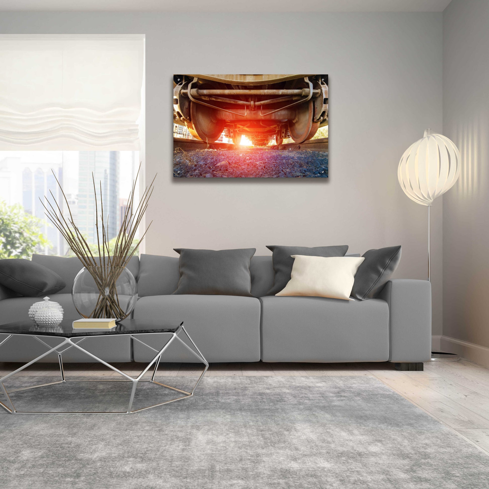 Epic Art 'Atomic Train' by Sebastien Lory, Acrylic Glass Wall Art,36x24